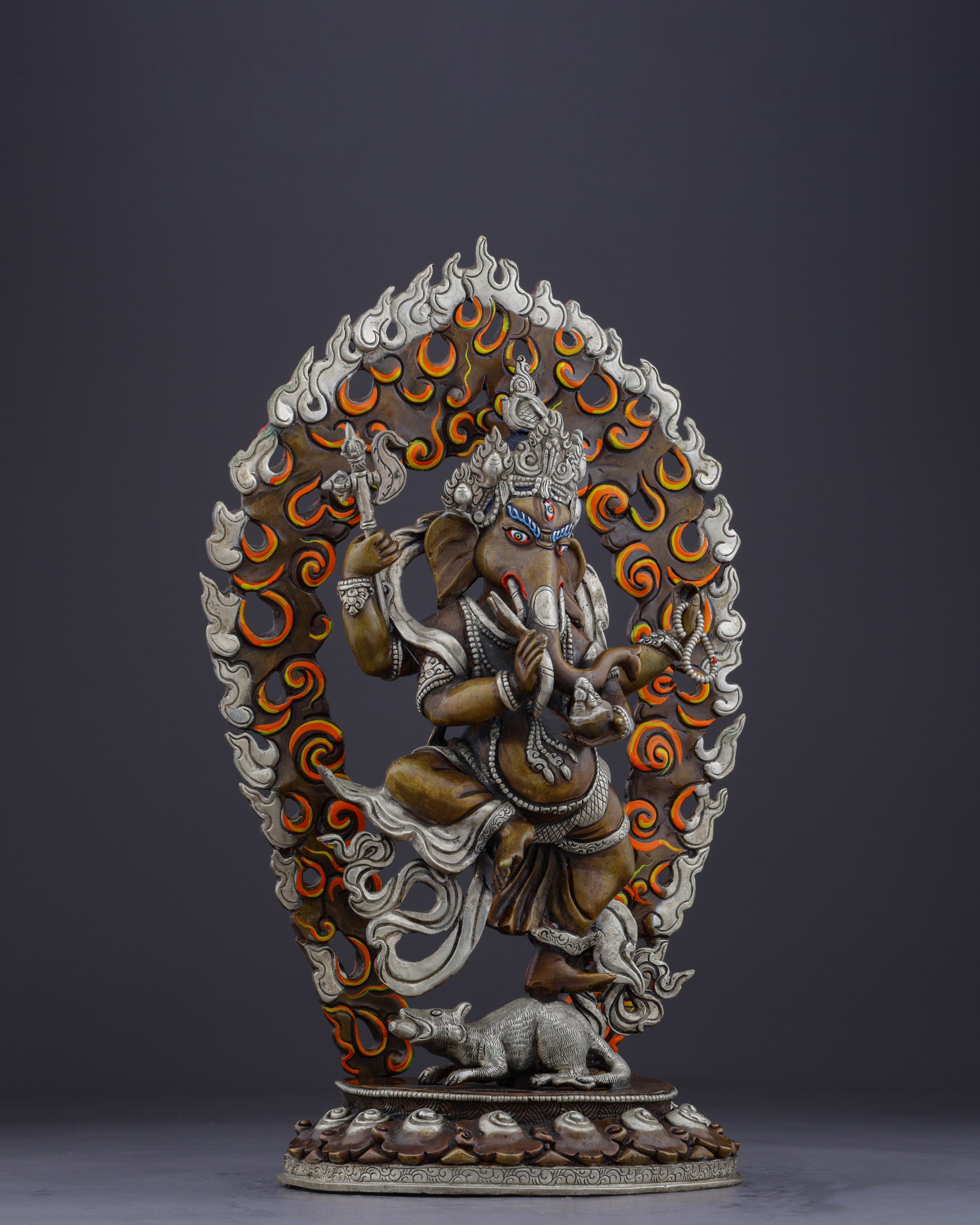 Divine Remover of Obstacles | Handcrafted Nepalese Oxidized Ganesh Statue - Authentic Handcrafted Statue