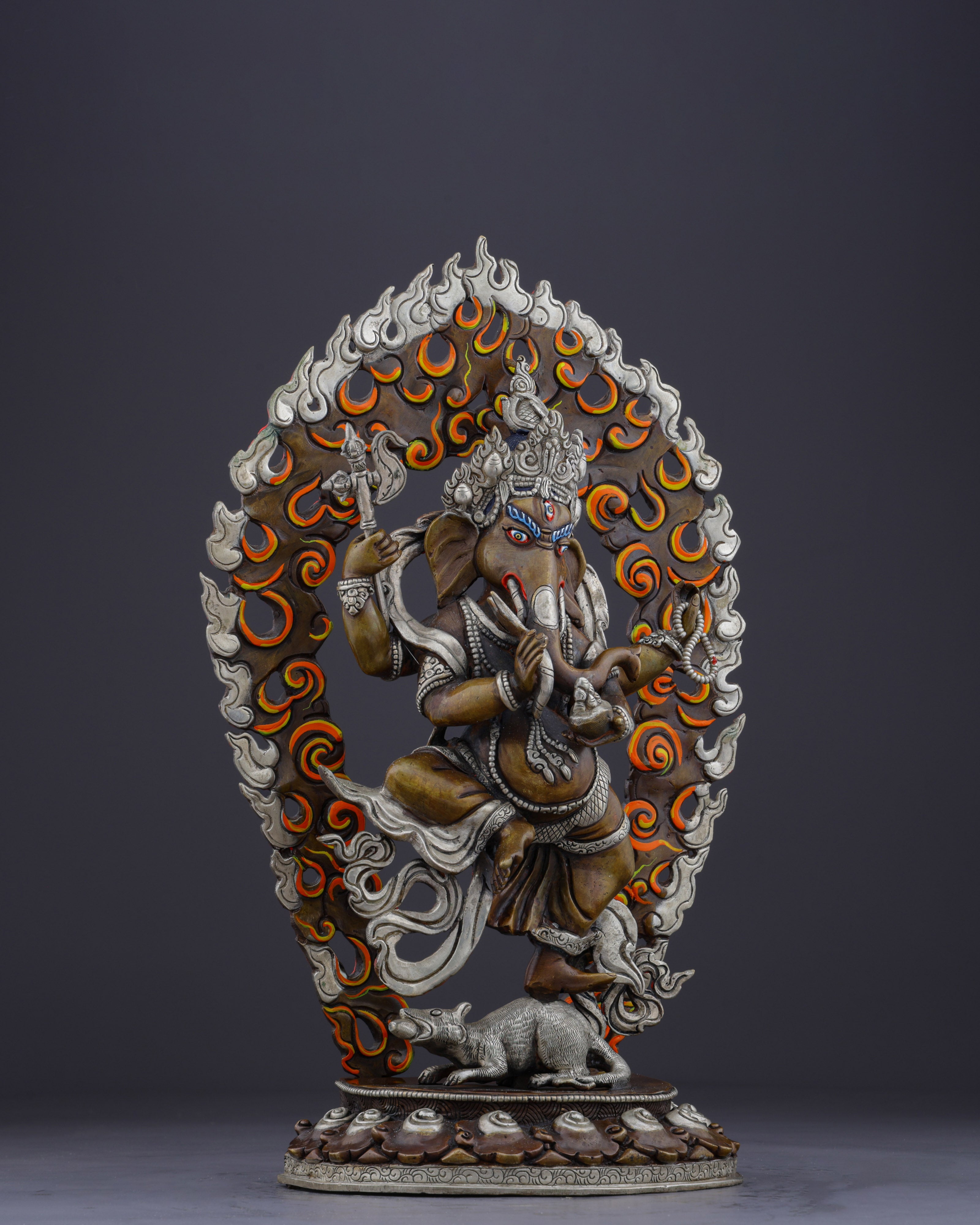 Divine Remover of Obstacles | Handcrafted Nepalese Oxidized Ganesh Statue