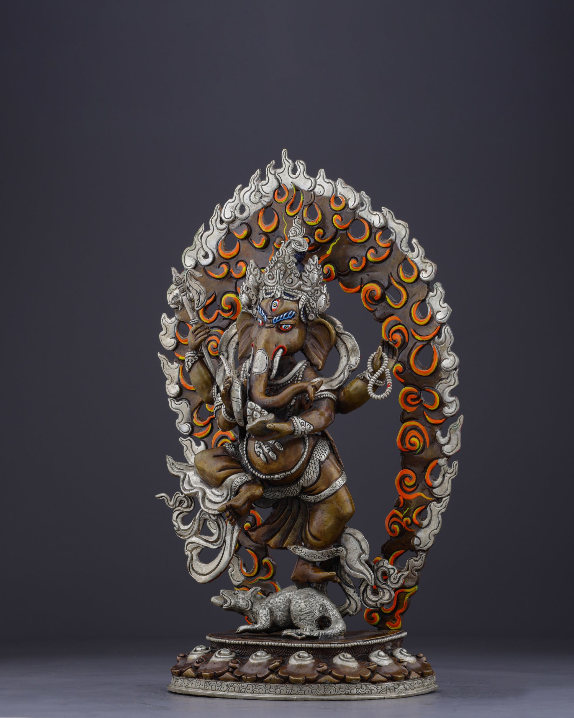 Divine Remover of Obstacles | Handcrafted Nepalese Oxidized Ganesh Statue - Authentic Handcrafted Statue