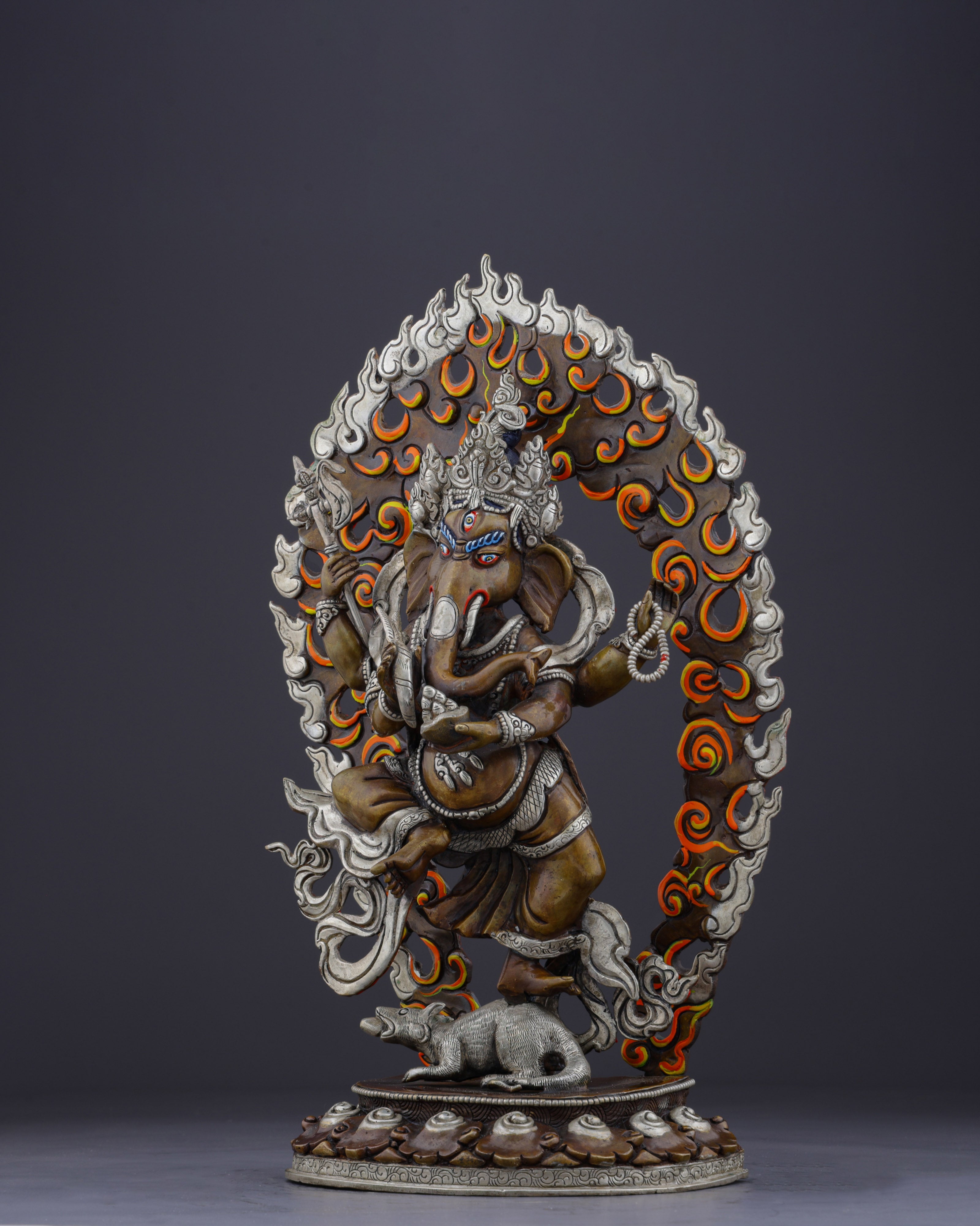 Divine Remover of Obstacles | Handcrafted Nepalese Oxidized Ganesh Statue
