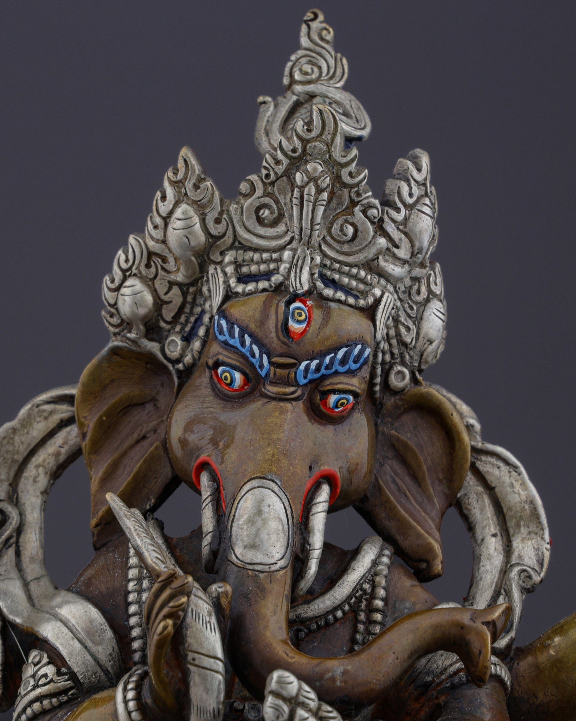 Divine Remover of Obstacles | Handcrafted Nepalese Oxidized Ganesh Statue - Authentic Handcrafted Statue