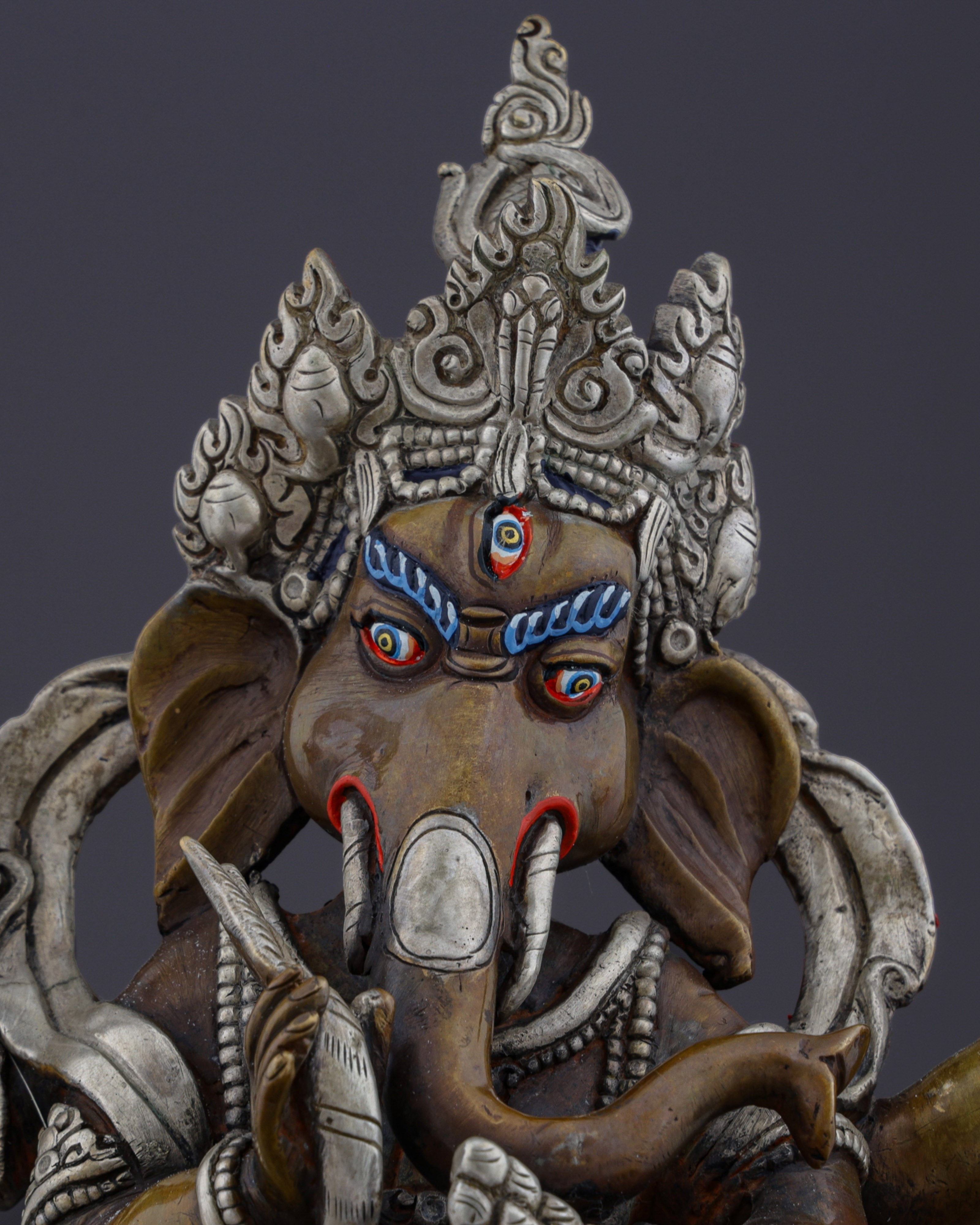 Divine Remover of Obstacles | Handcrafted Nepalese Oxidized Ganesh Statue