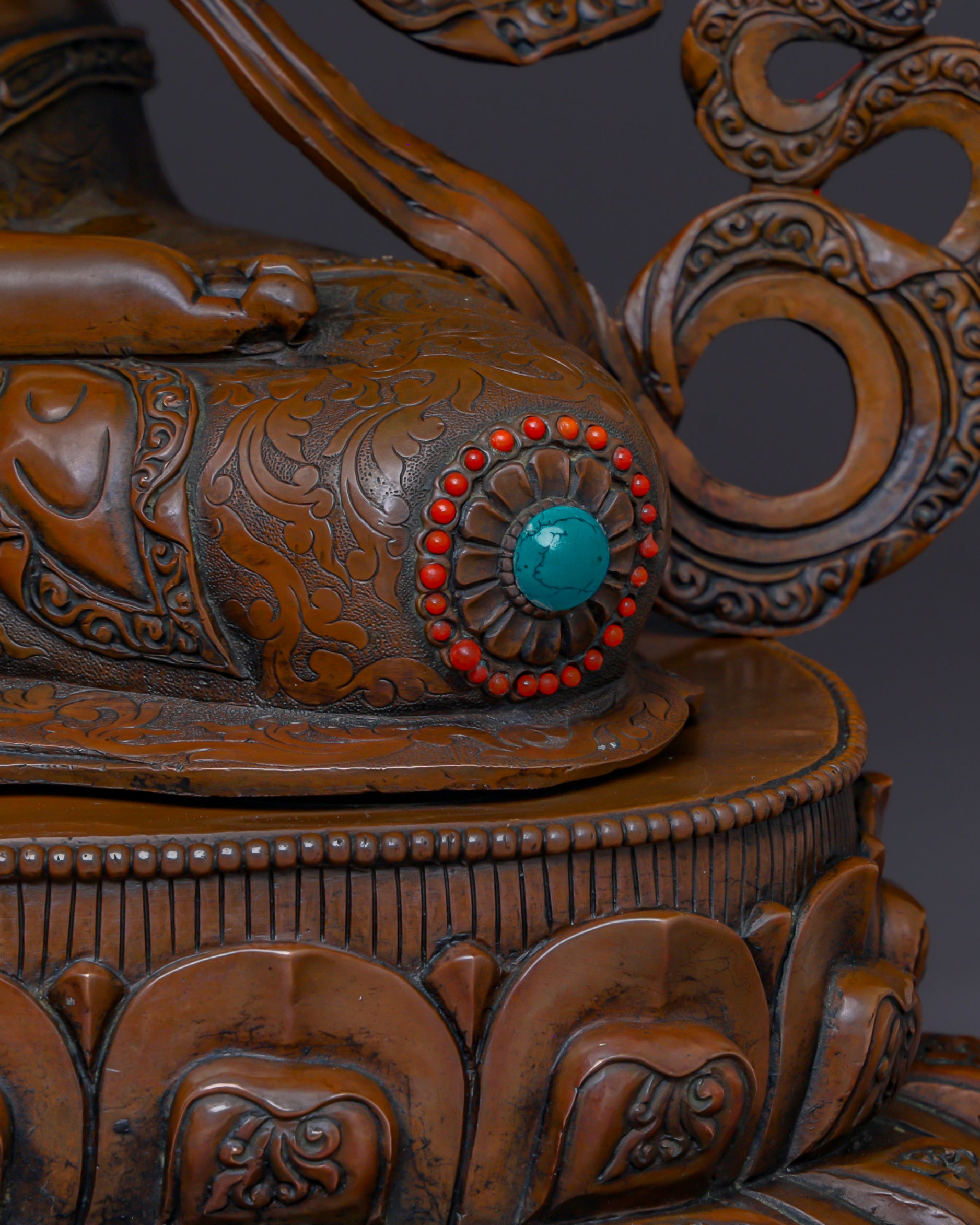 Embodying Divine Wisdom | Handcrafted Nepalese Oxidized Manjushri Statue - Authentic Handcrafted Statue