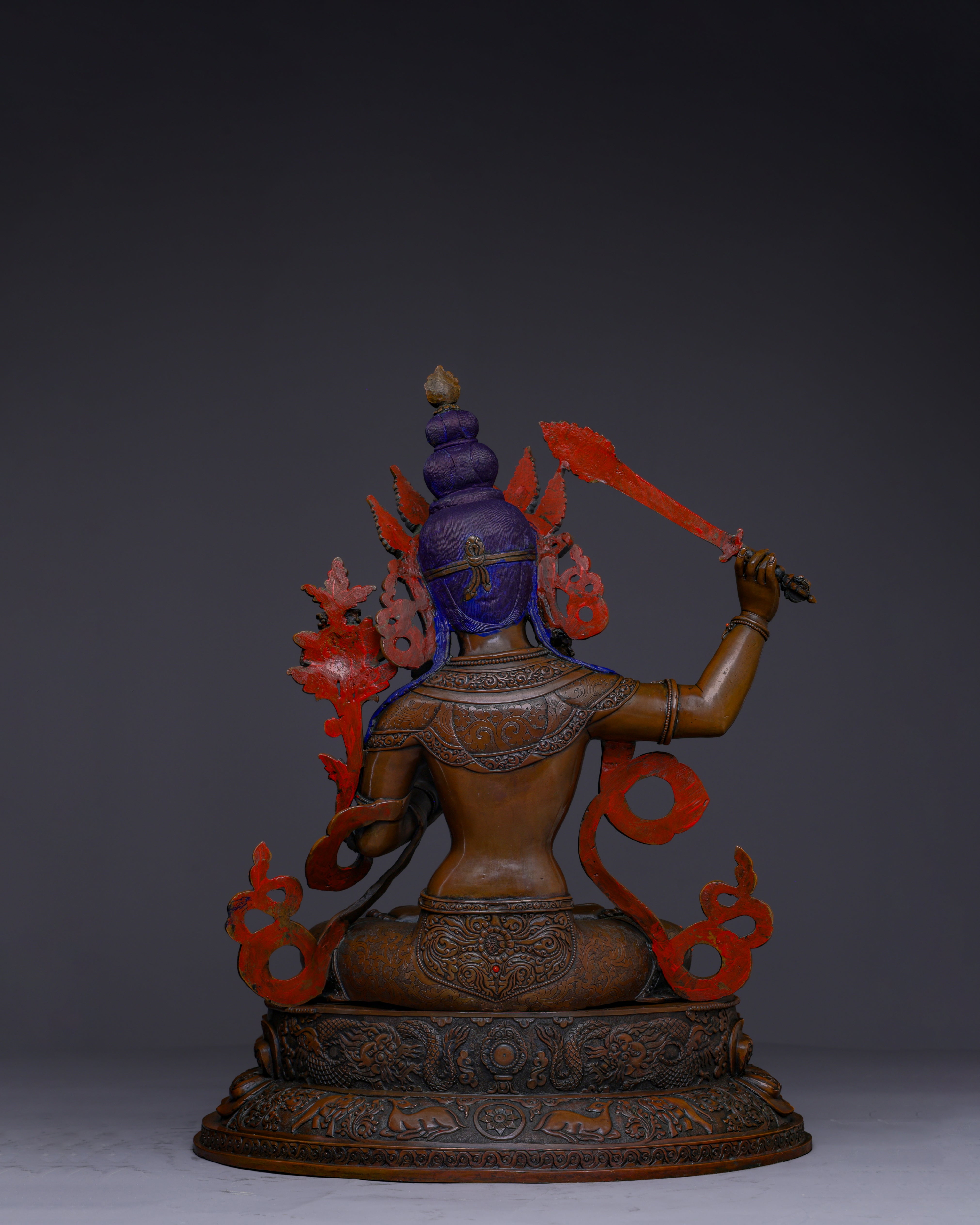 Embodying Divine Wisdom | Handcrafted Nepalese Oxidized Manjushri Statue
