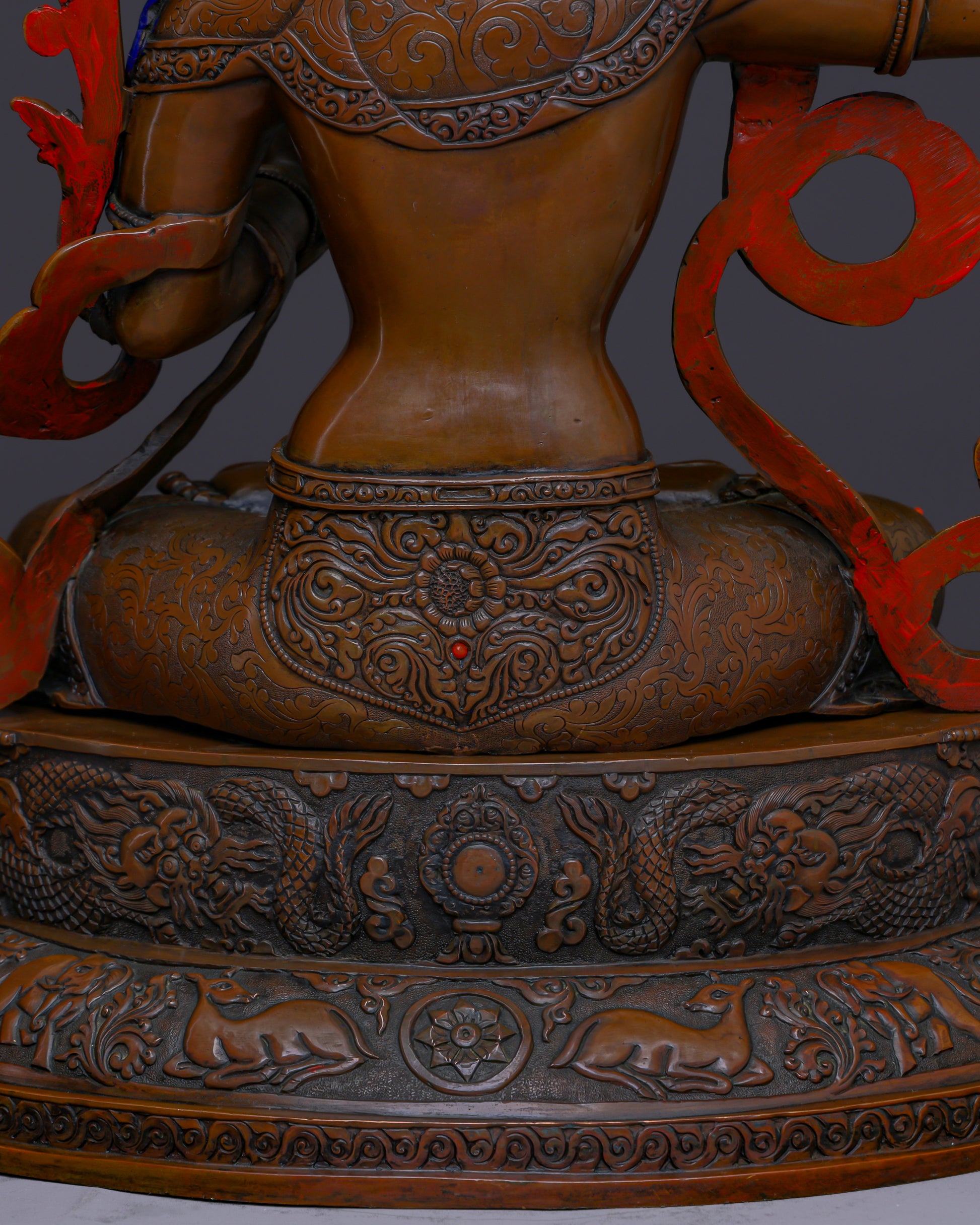 Embodying Divine Wisdom | Handcrafted Nepalese Oxidized Manjushri Statue - Authentic Handcrafted Statue