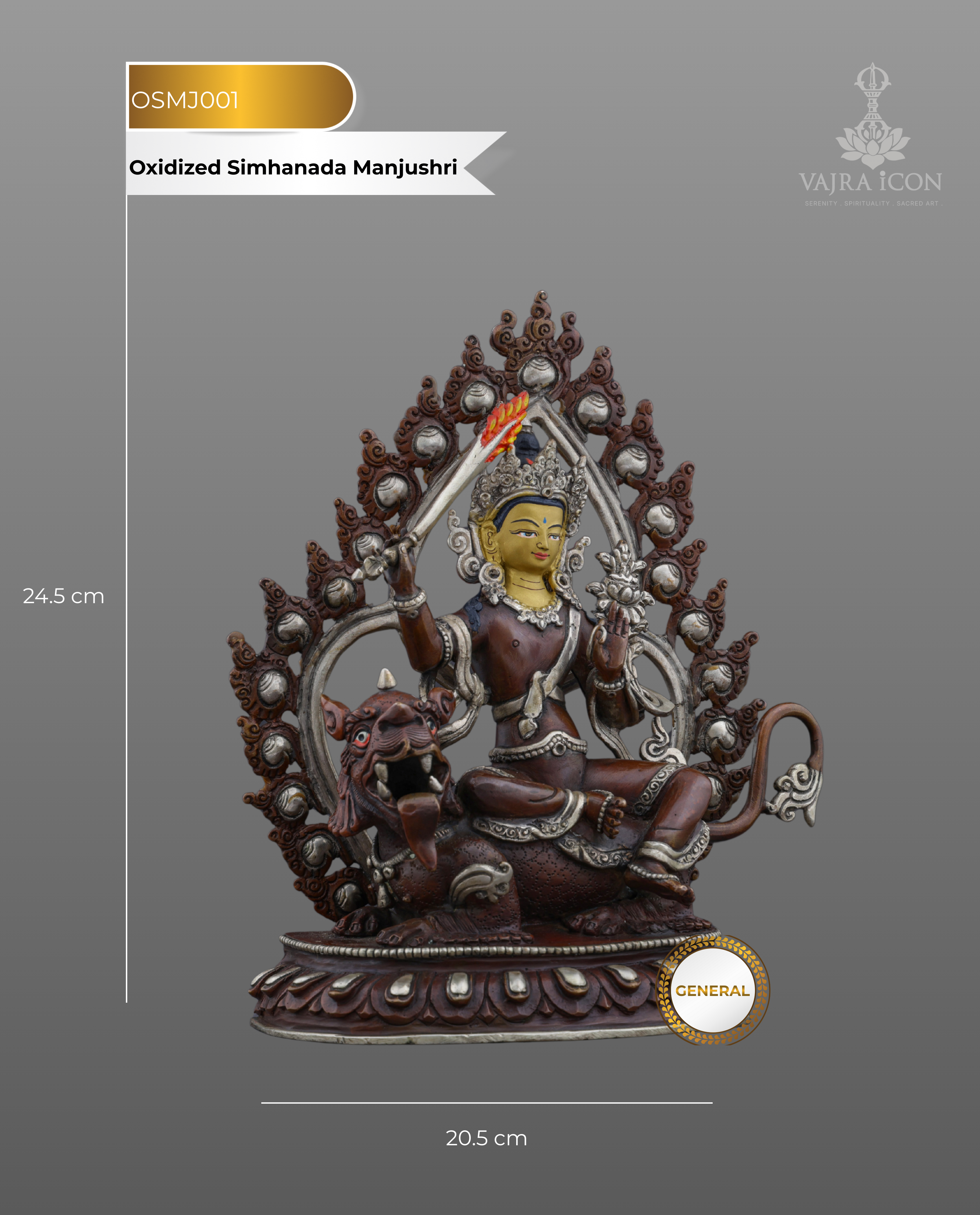 The Majestic Simhanada Manjushri | A Divine Guardian of Wisdom