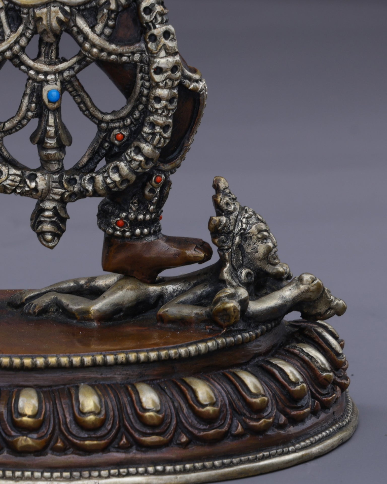 Fierce Wisdom | Handcrafted Nepalese Oxidized Vajrayogini Statue - Authentic Handcrafted Statue