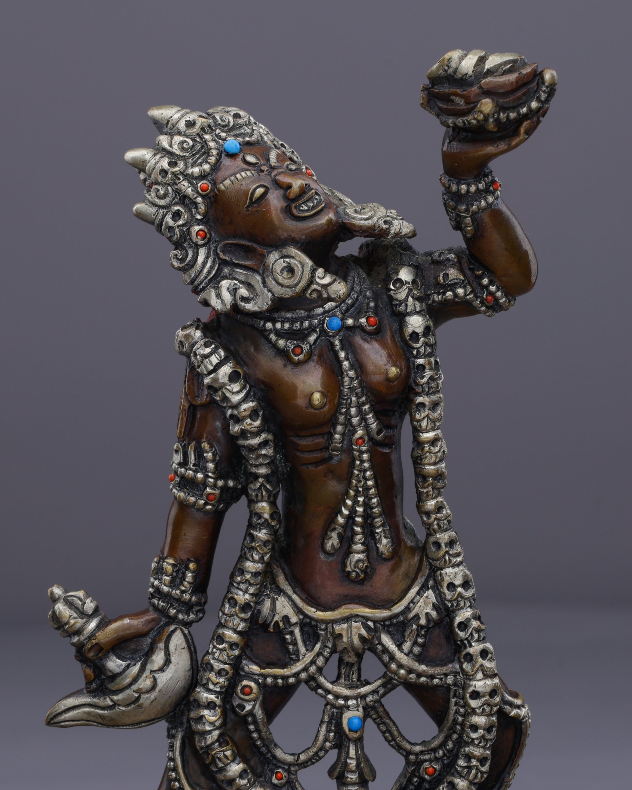 Fierce Wisdom | Handcrafted Nepalese Oxidized Vajrayogini Statue