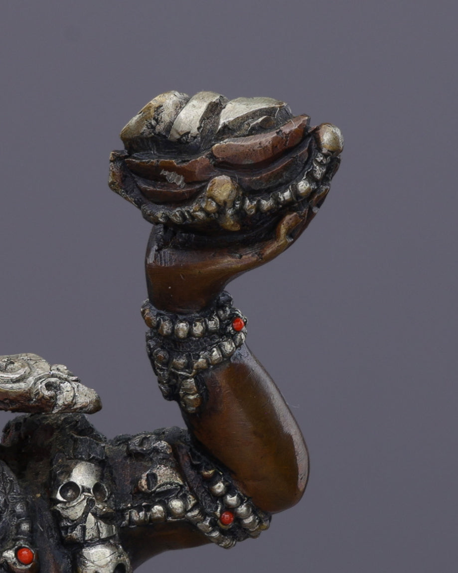 Fierce Wisdom | Handcrafted Nepalese Oxidized Vajrayogini Statue - Authentic Handcrafted Statue