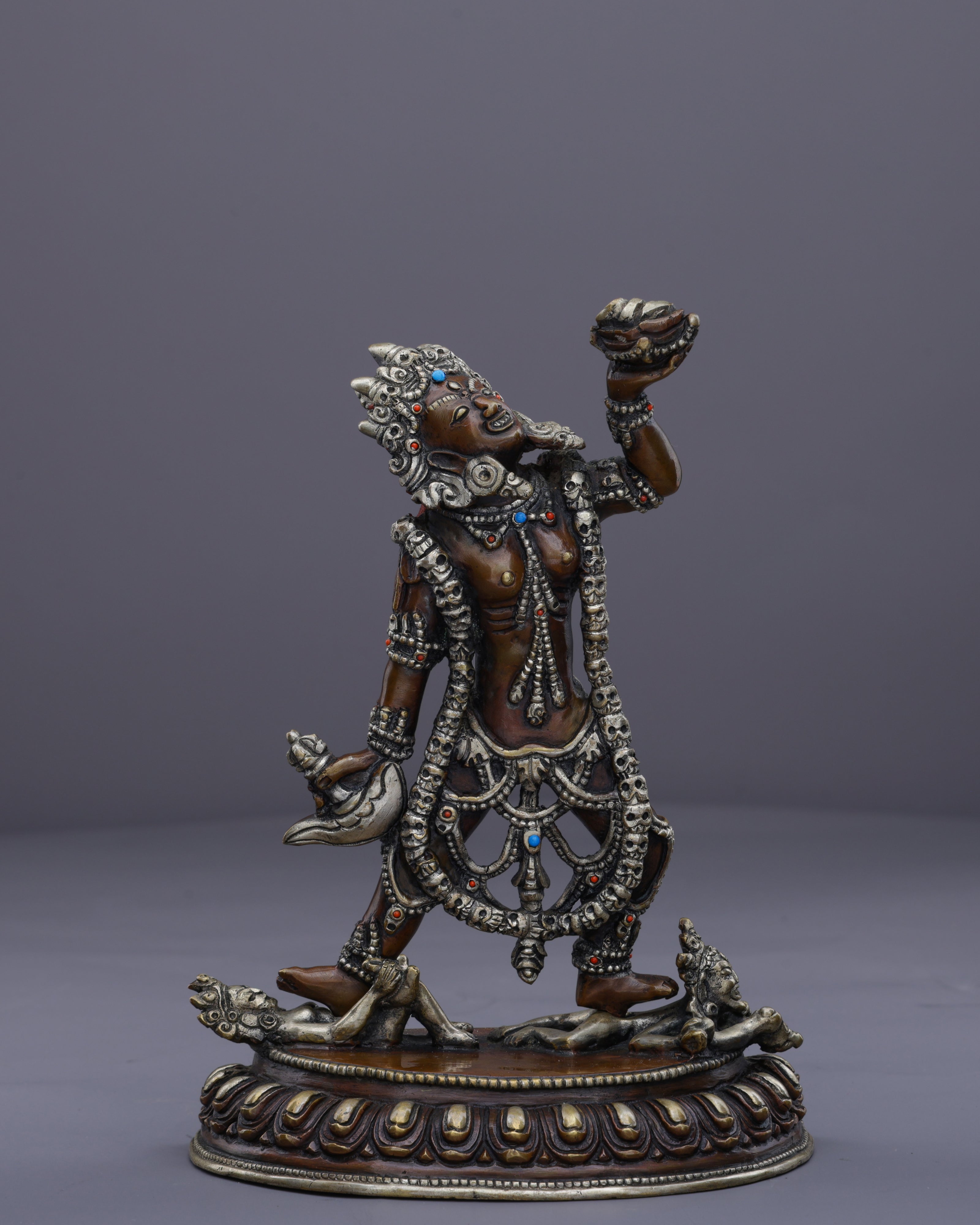Fierce Wisdom | Handcrafted Nepalese Oxidized Vajrayogini Statue
