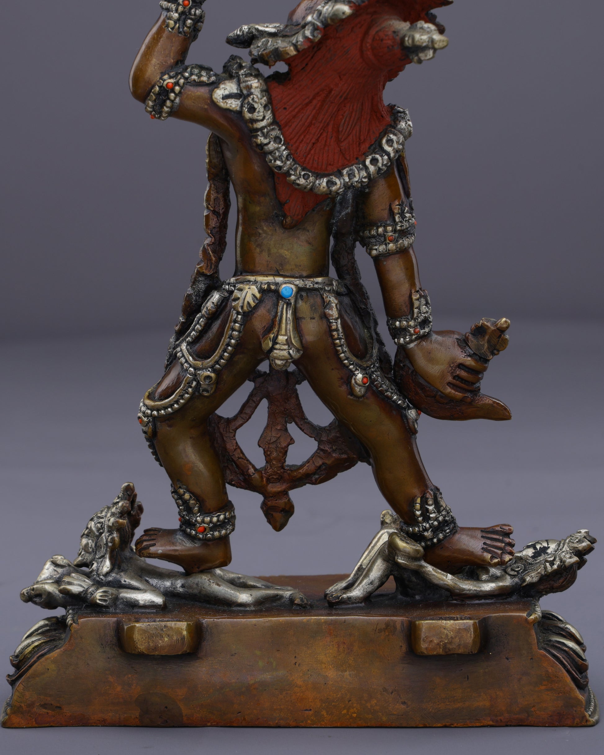 Fierce Wisdom | Handcrafted Nepalese Oxidized Vajrayogini Statue - Authentic Handcrafted Statue