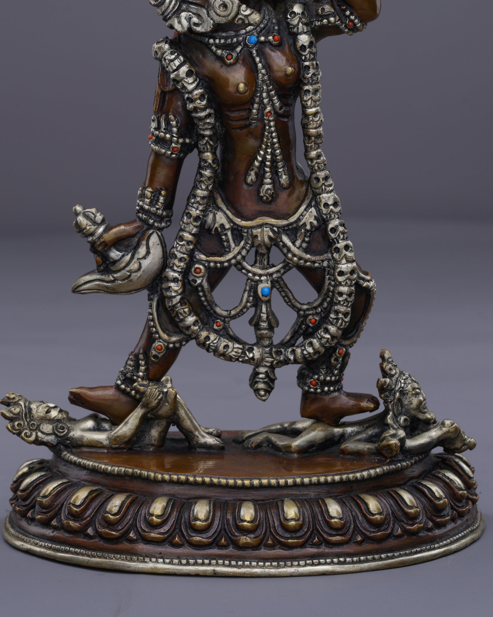 Fierce Wisdom | Handcrafted Nepalese Oxidized Vajrayogini Statue - Authentic Handcrafted Statue