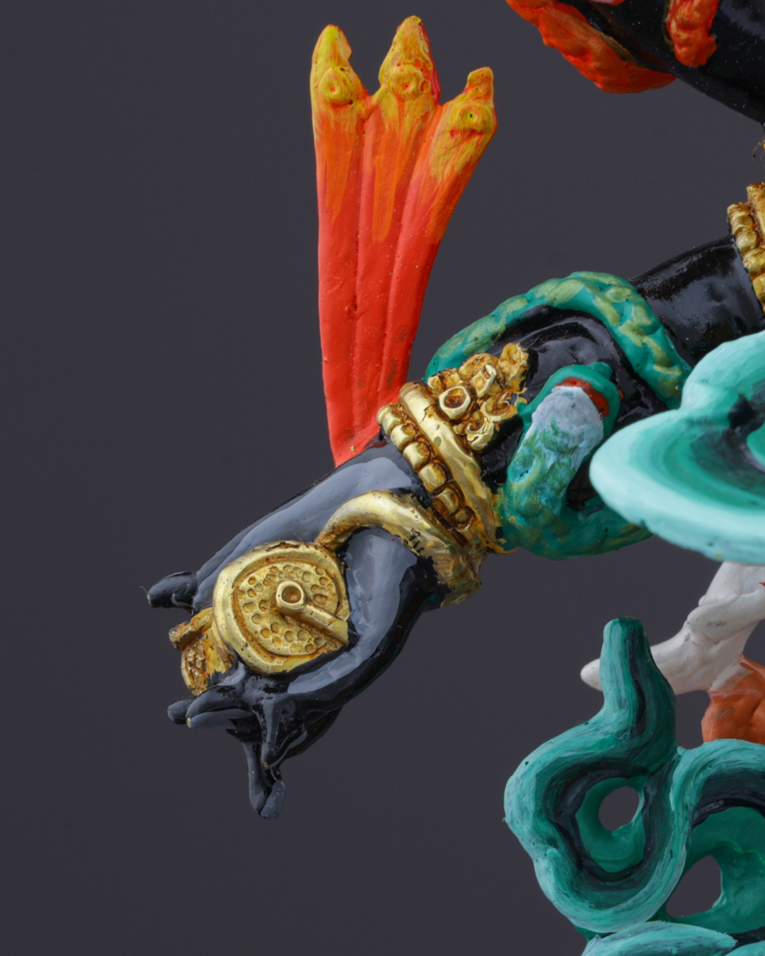 Blazing Protector of the Dharma | Handcrafted Nepalese Six-Armed Mahakala Statue