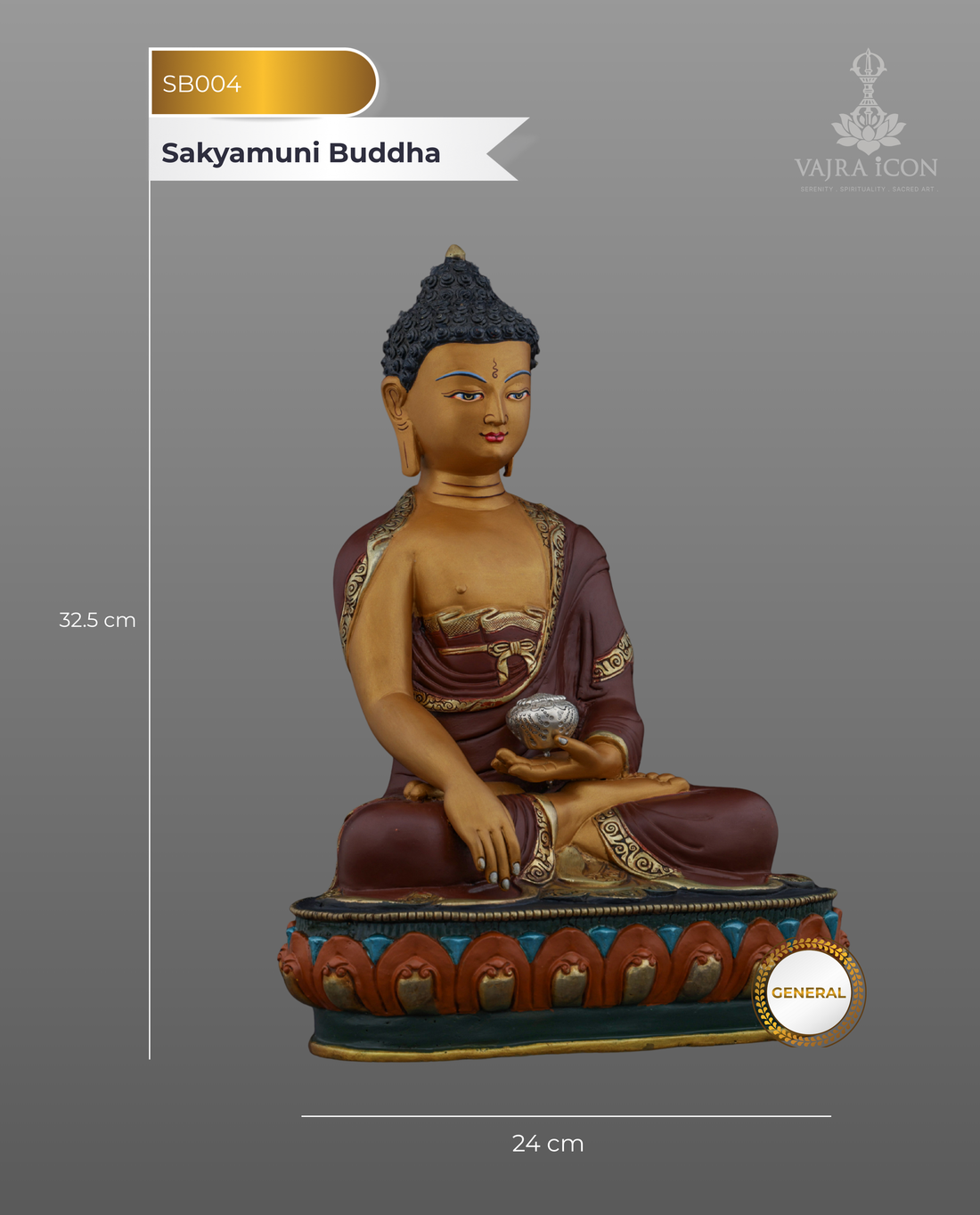 The Enlightened One | Nepalese Handmade Sakyamuni Buddha Statue