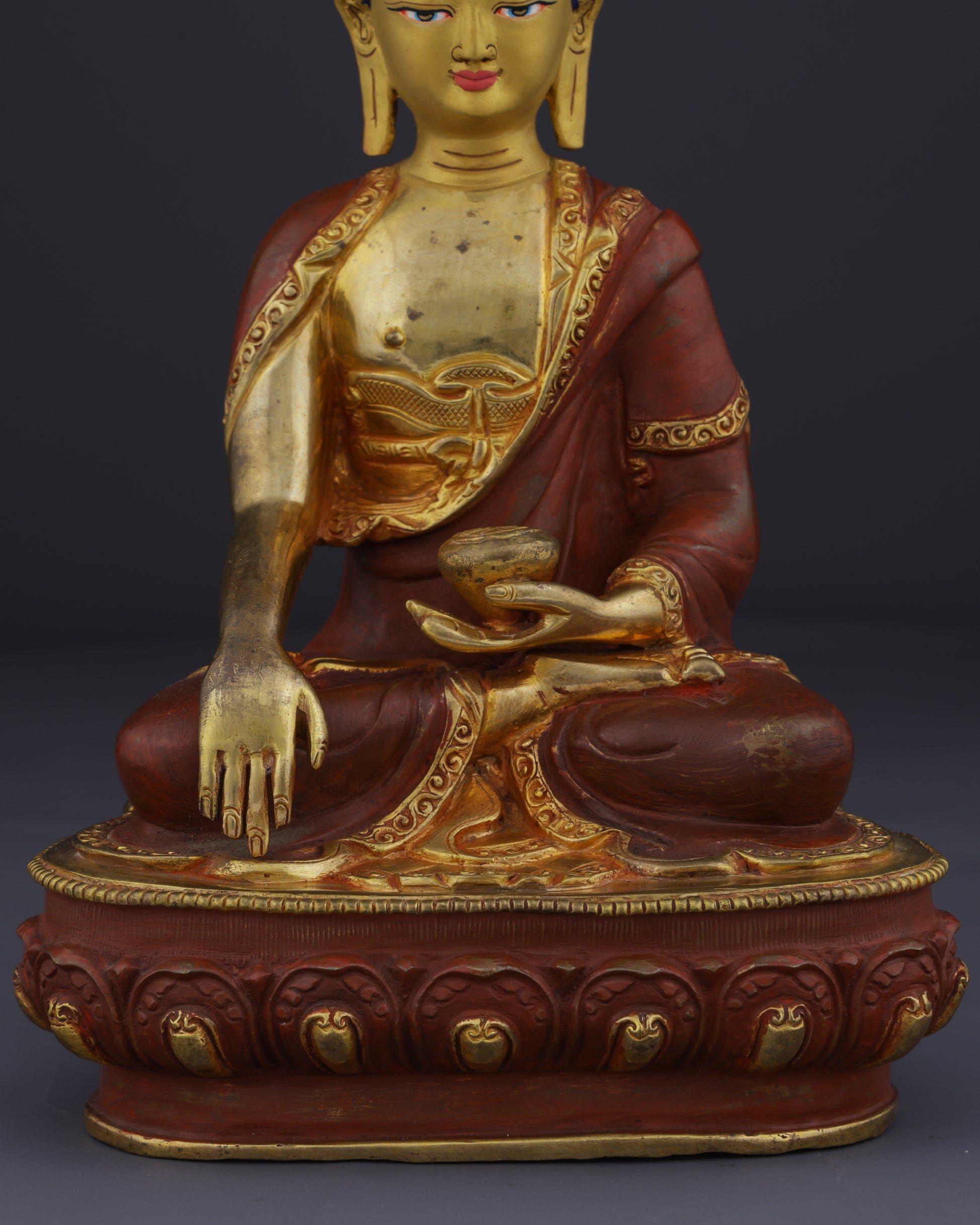 Enlightened Serenity | Handcrafted Nepalese Sakyamuni Buddha Statue - Authentic Handcrafted Statue