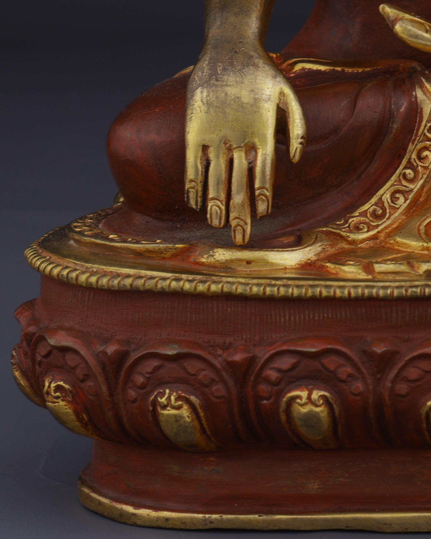 Enlightened Serenity | Handcrafted Nepalese Sakyamuni Buddha Statue - Authentic Handcrafted Statue
