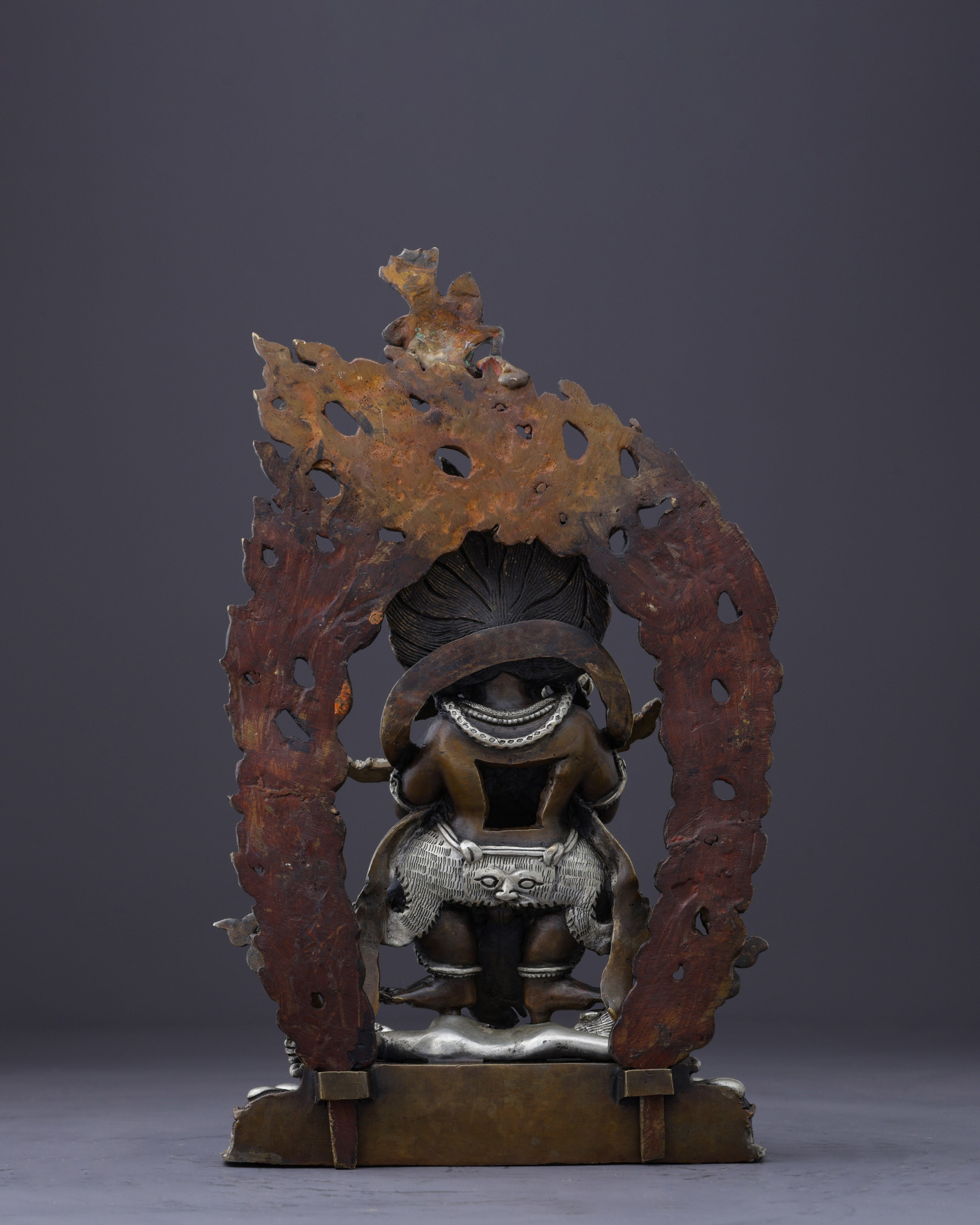 Fierce Protector of the Sacred Path | Handcrafted Oxidized Sakya Mahakala Statue