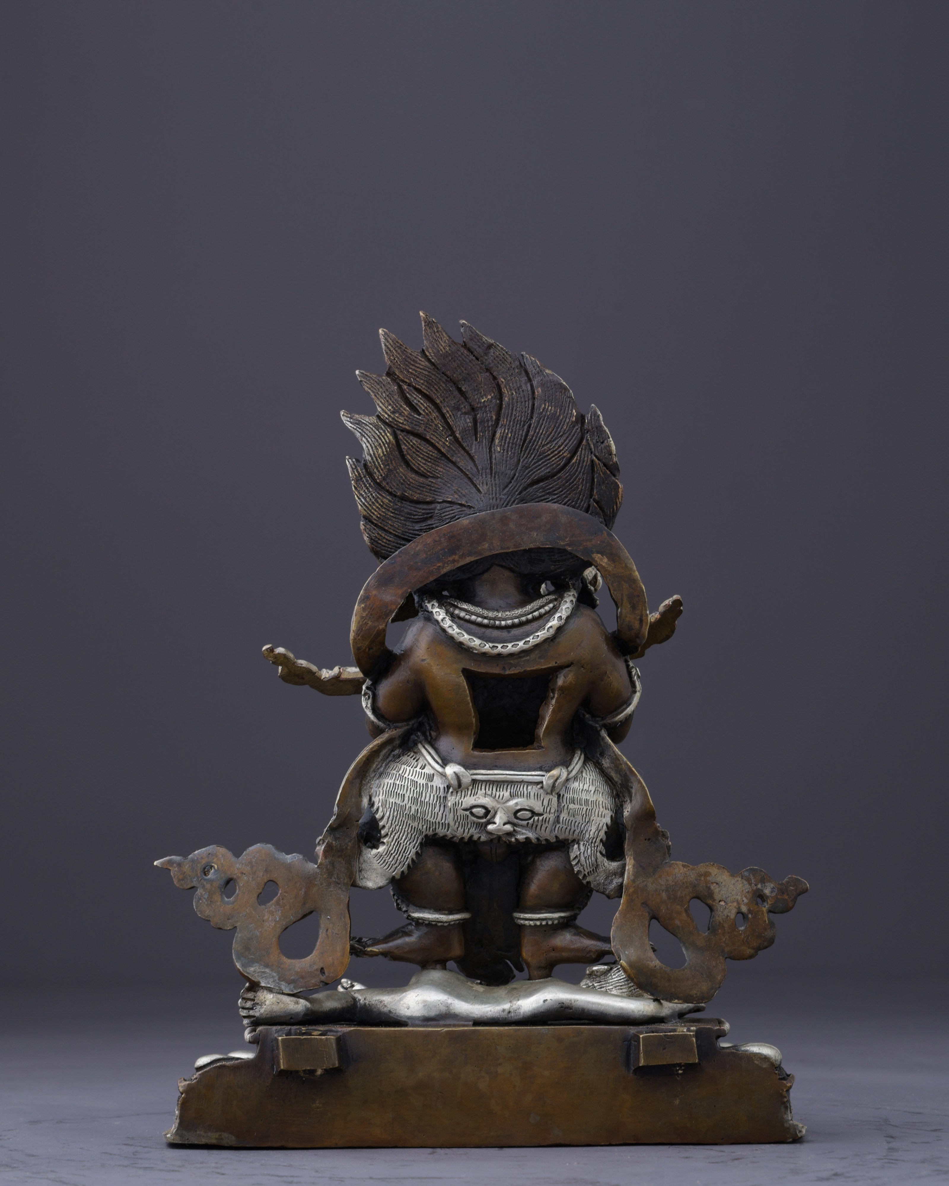 Fierce Protector of the Sacred Path | Handcrafted Oxidized Sakya Mahakala Statue