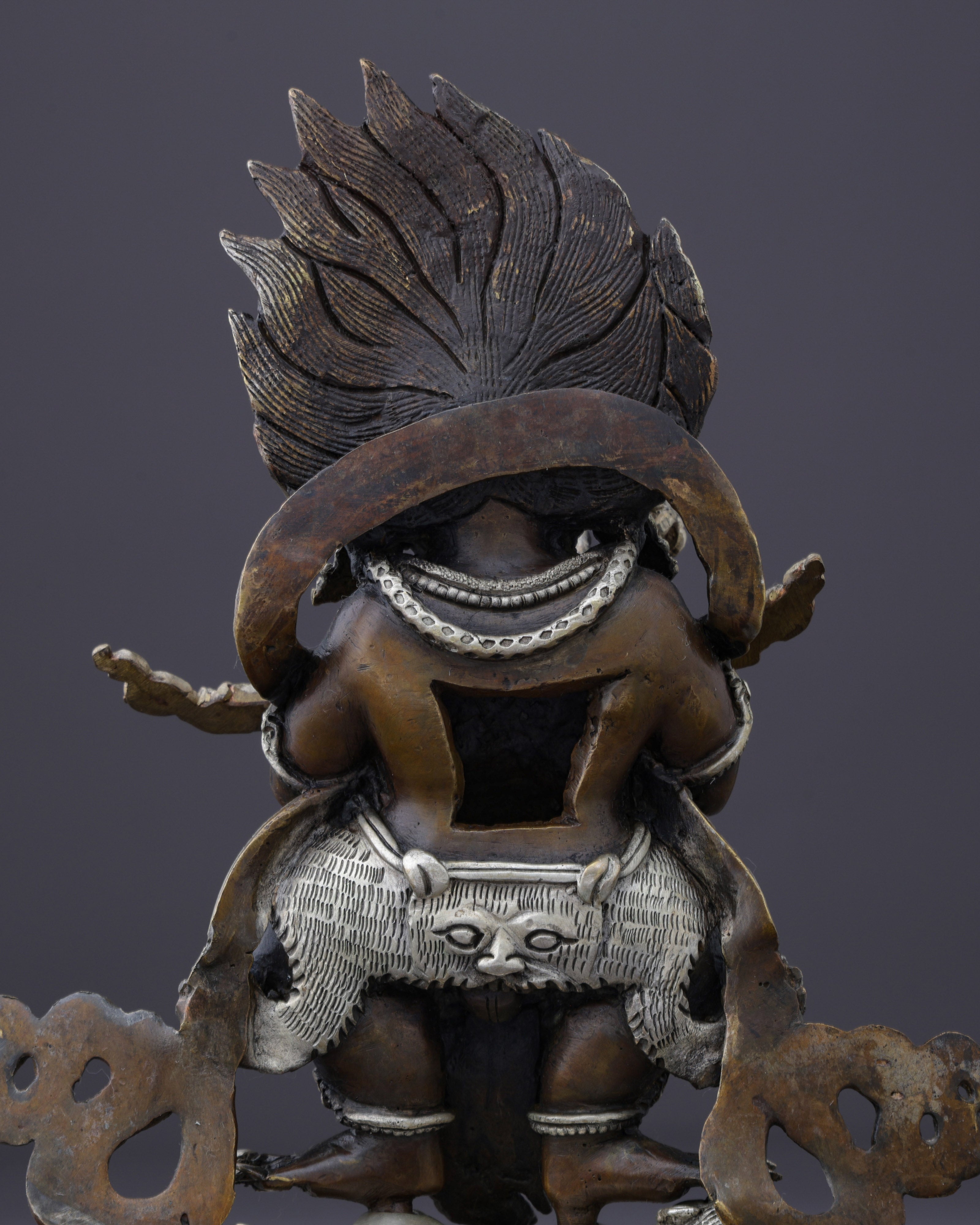 Fierce Protector of the Sacred Path | Handcrafted Oxidized Sakya Mahakala Statue
