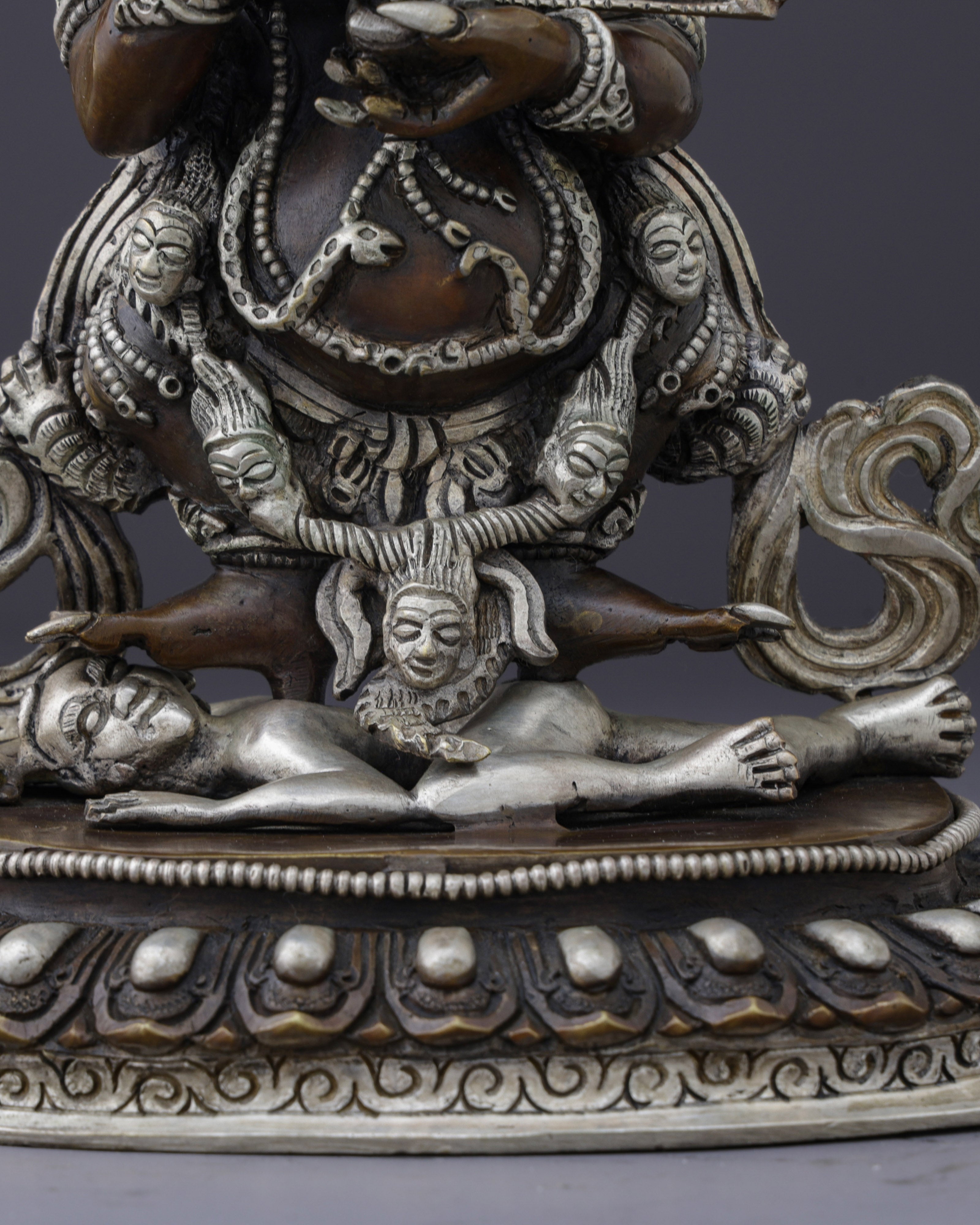 Fierce Protector of the Sacred Path | Handcrafted Oxidized Sakya Mahakala Statue