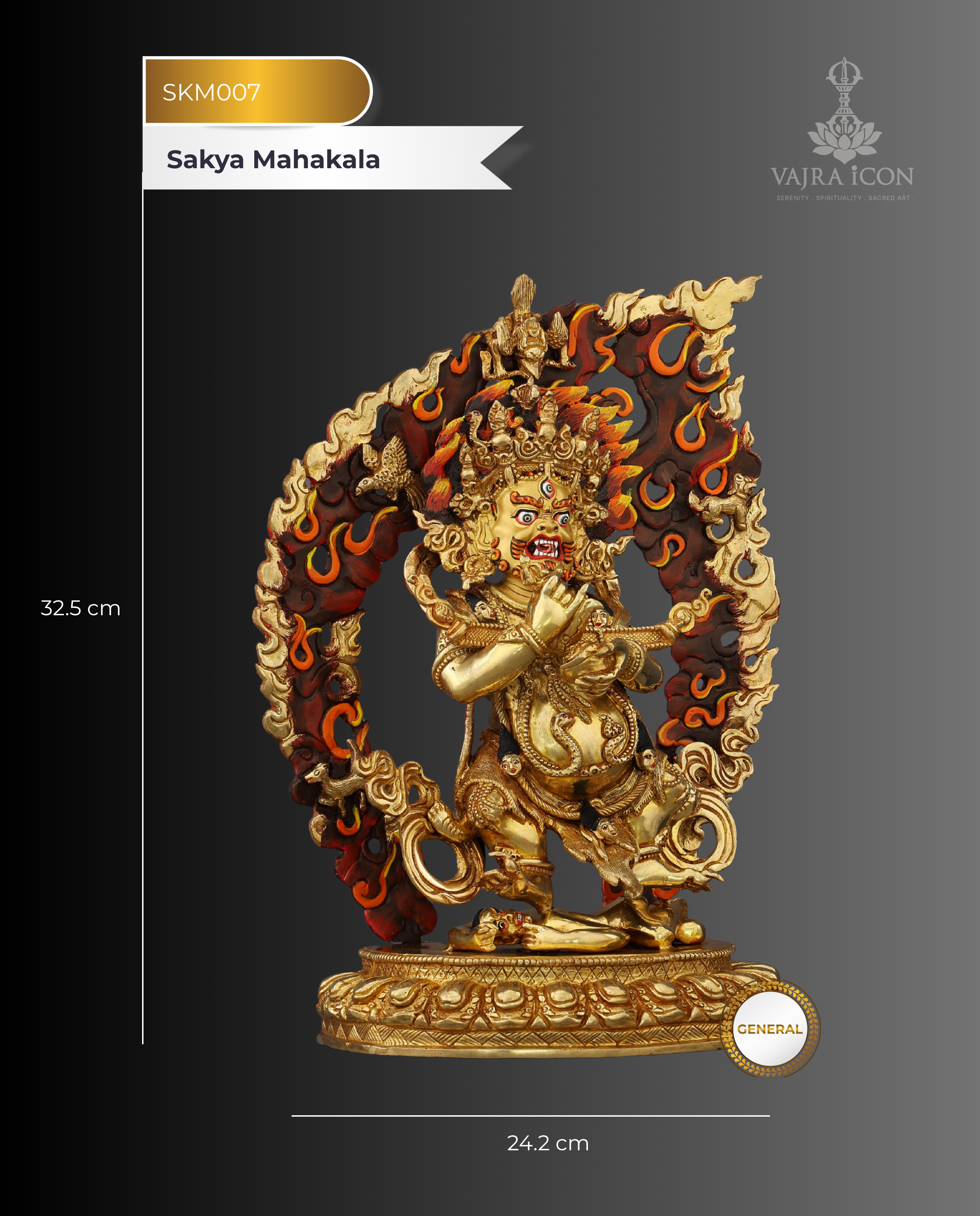 Guardian in Gold | Sakya Mahakala Statue That Turns Fear Into Fierce Protection