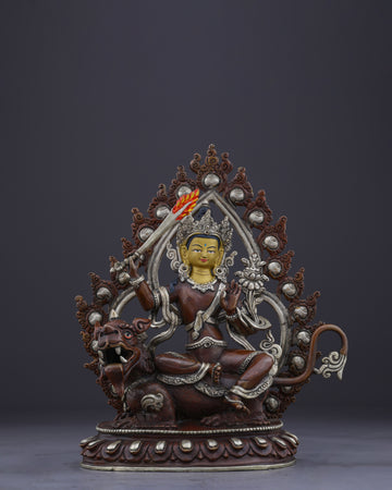 The Majestic Simhanada Manjushri | A Divine Guardian of Wisdom