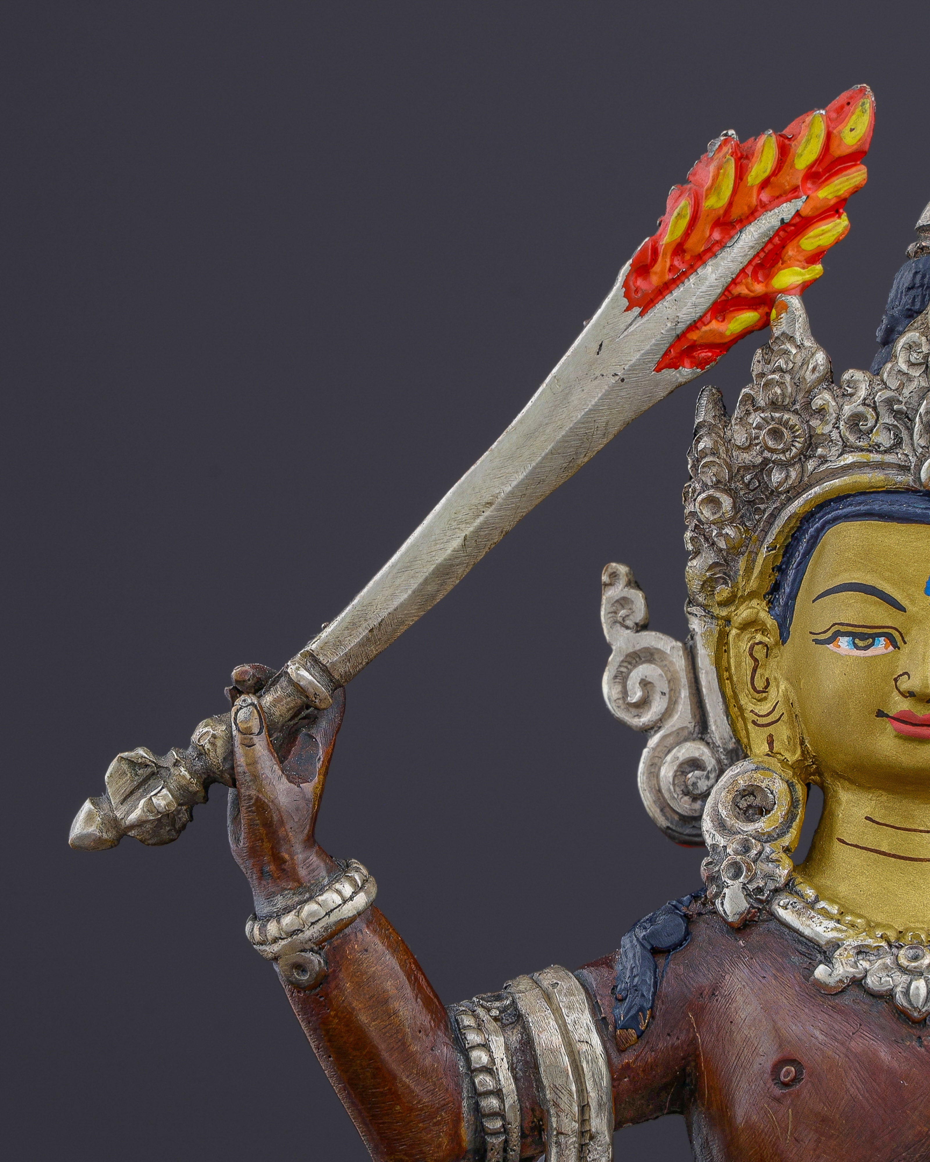 The Majestic Simhanada Manjushri | A Divine Guardian of Wisdom