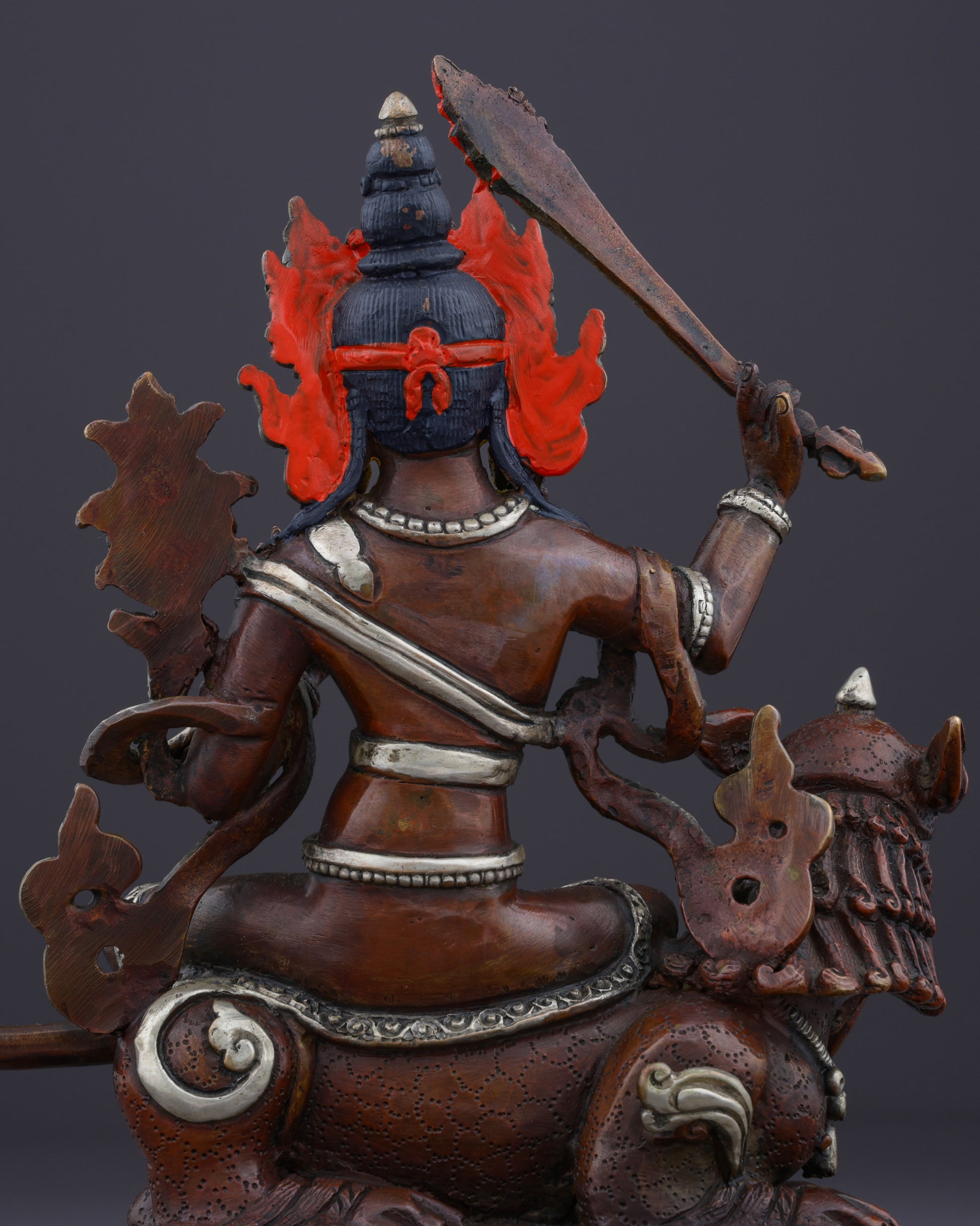 The Majestic Simhanada Manjushri | A Divine Guardian of Wisdom - Authentic Handcrafted Statue