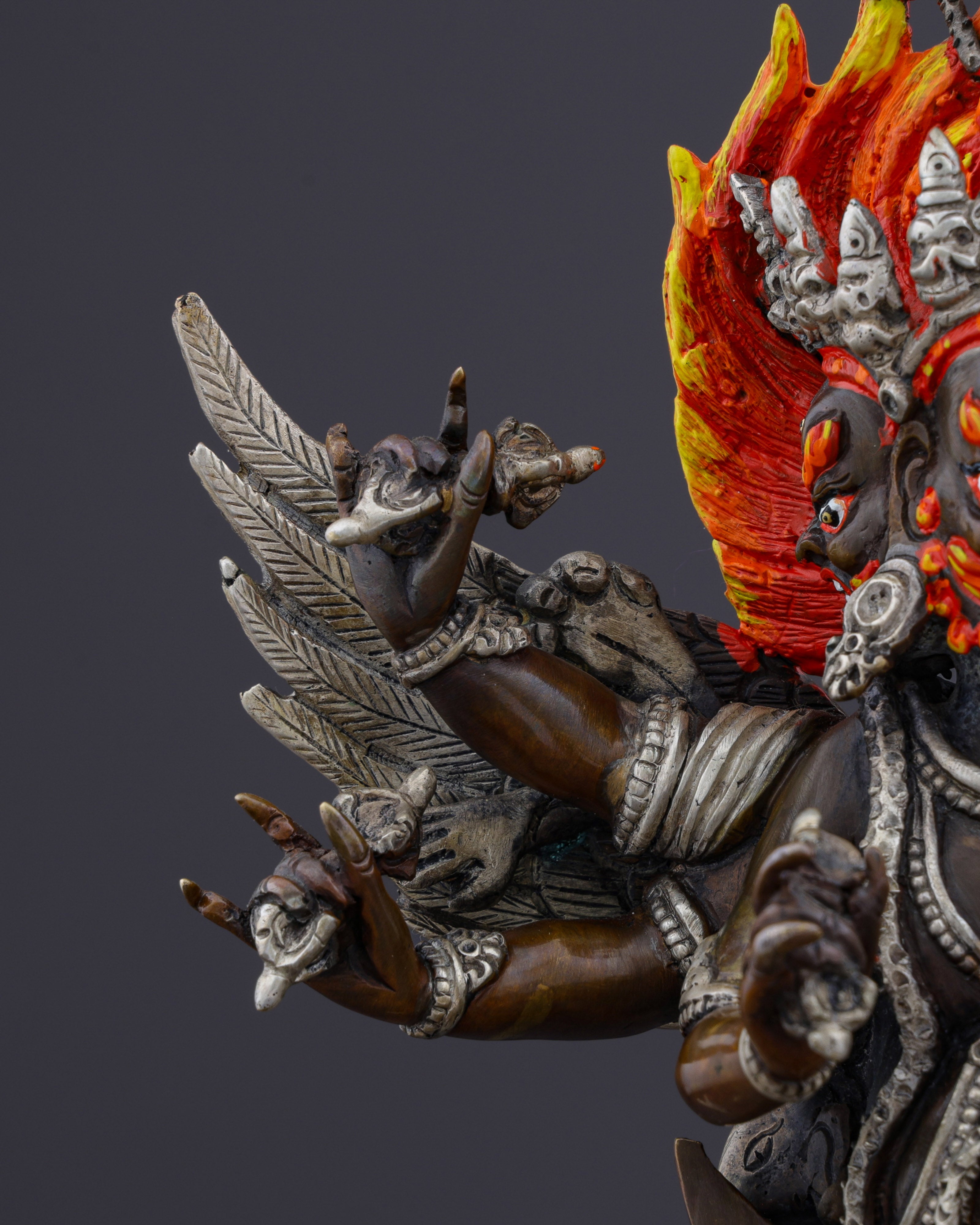 Divine Destroyer of Obstacles | Handcrafted Oxidized Vajrakilaya Statue