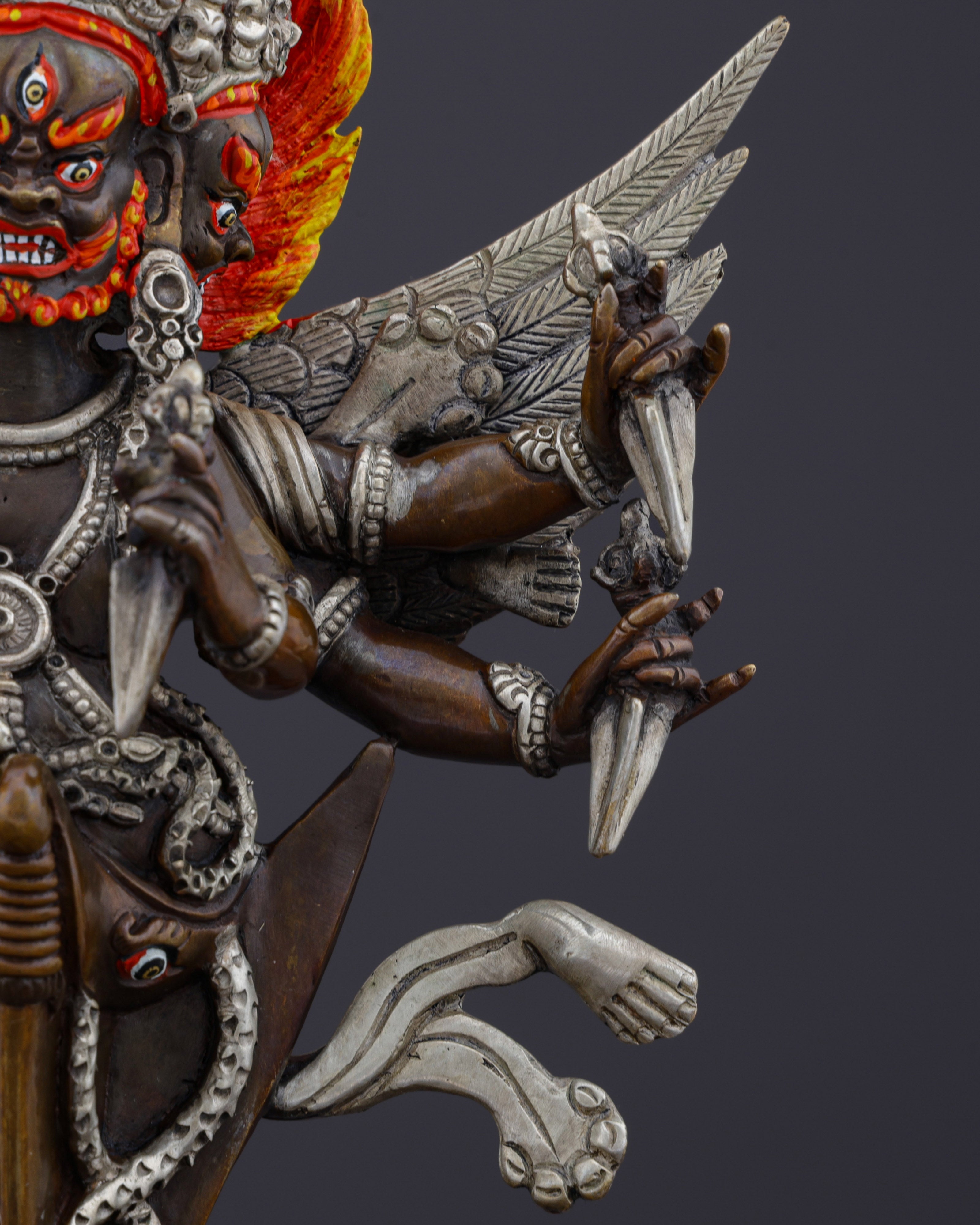 Divine Destroyer of Obstacles | Handcrafted Oxidized Vajrakilaya Statue
