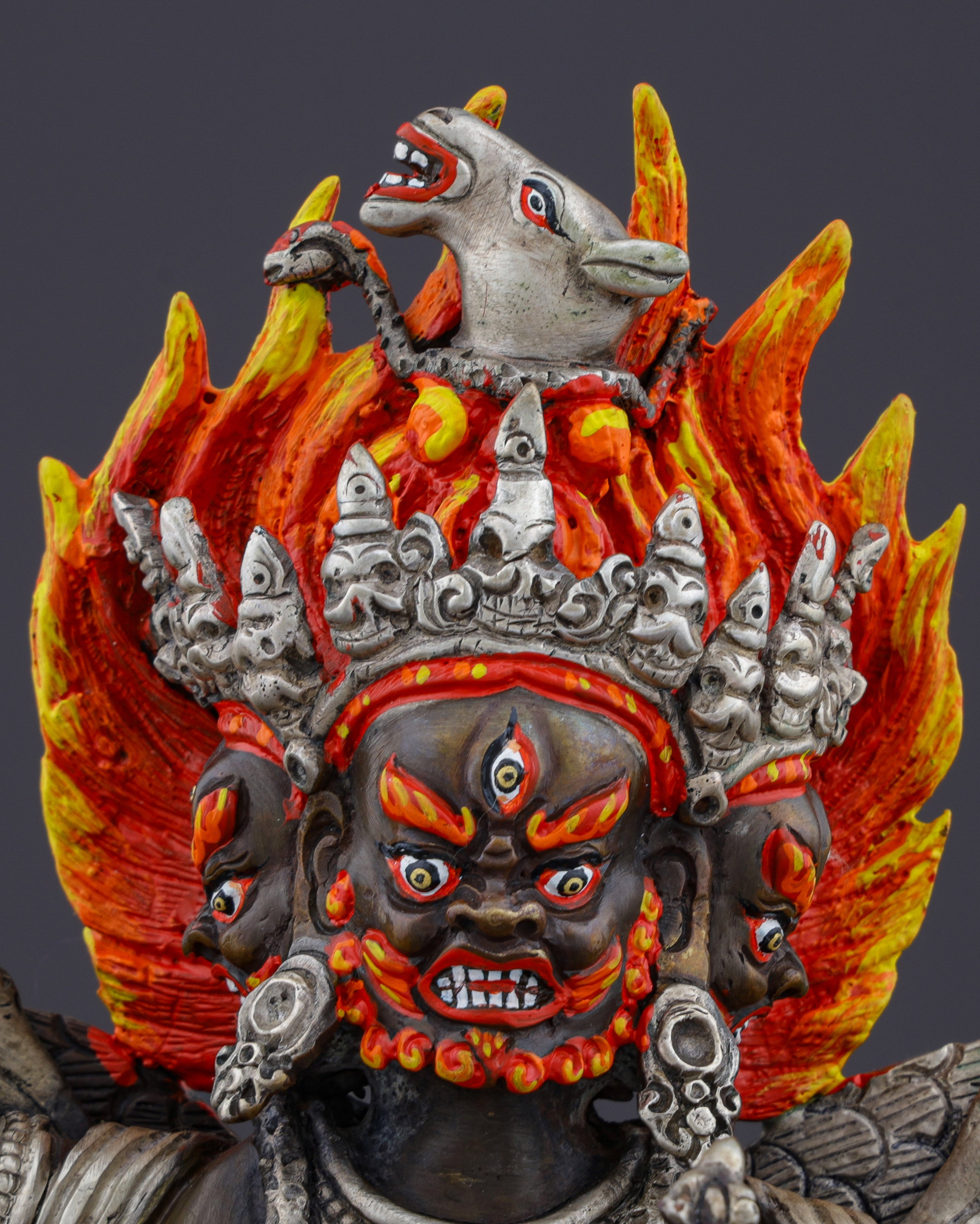 Divine Destroyer of Obstacles | Handcrafted Oxidized Vajrakilaya Statue