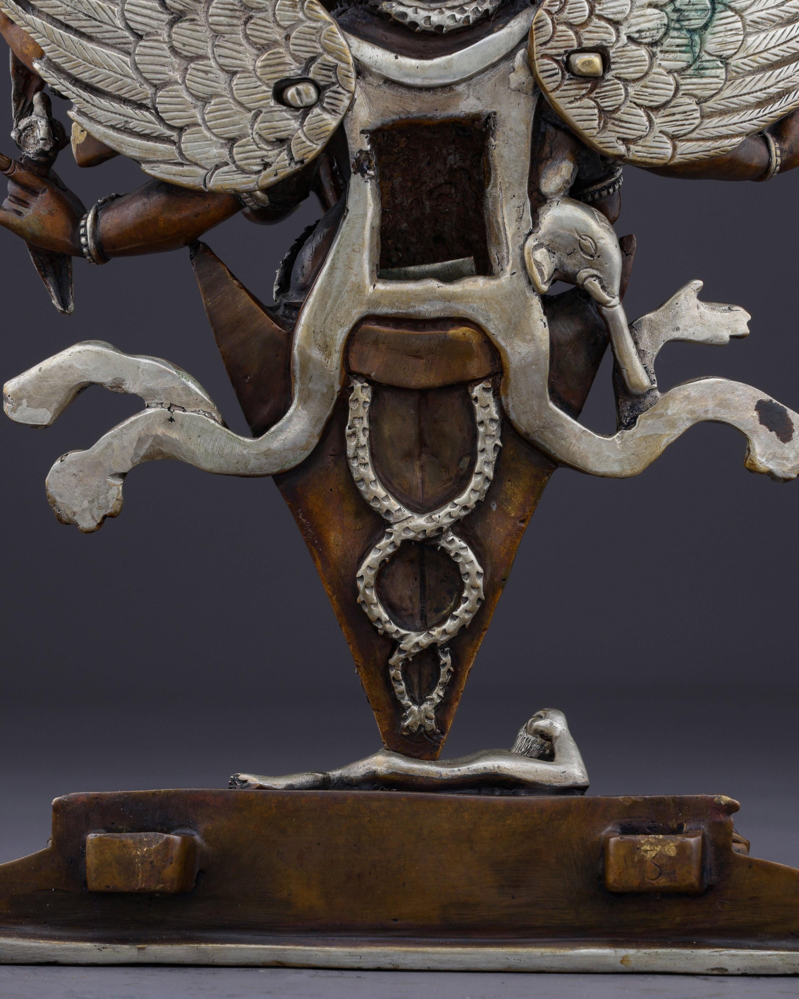 Divine Destroyer of Obstacles | Handcrafted Oxidized Vajrakilaya Statue