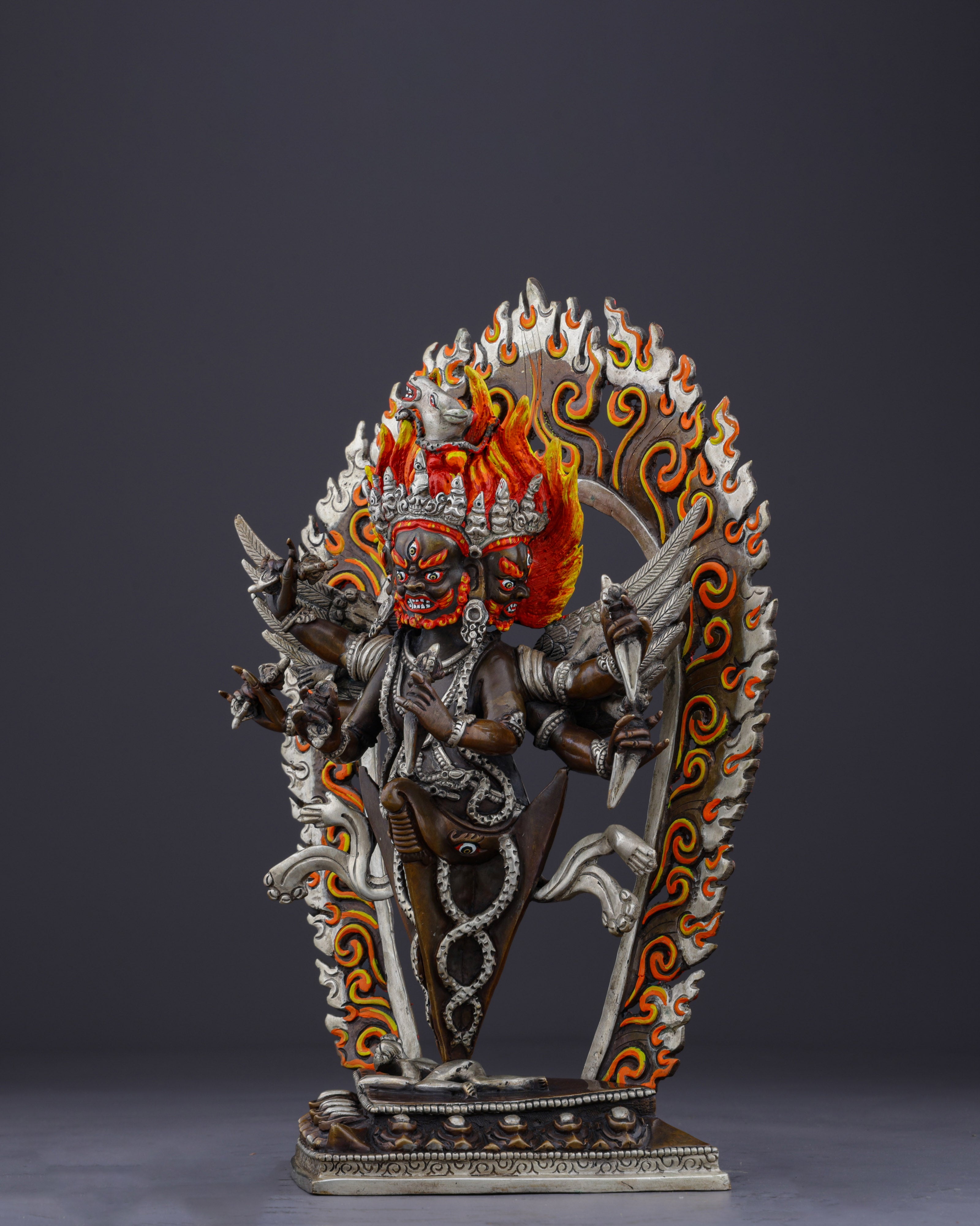 Divine Destroyer of Obstacles | Handcrafted Oxidized Vajrakilaya Statue