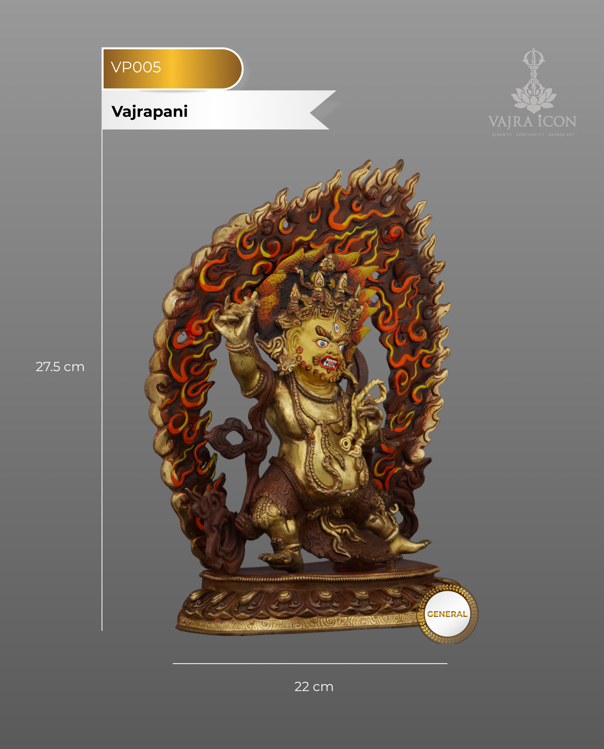 Vajrapani Statue | The Thunderbolt Bearer of Buddhist Protection - Authentic Handcrafted Statue