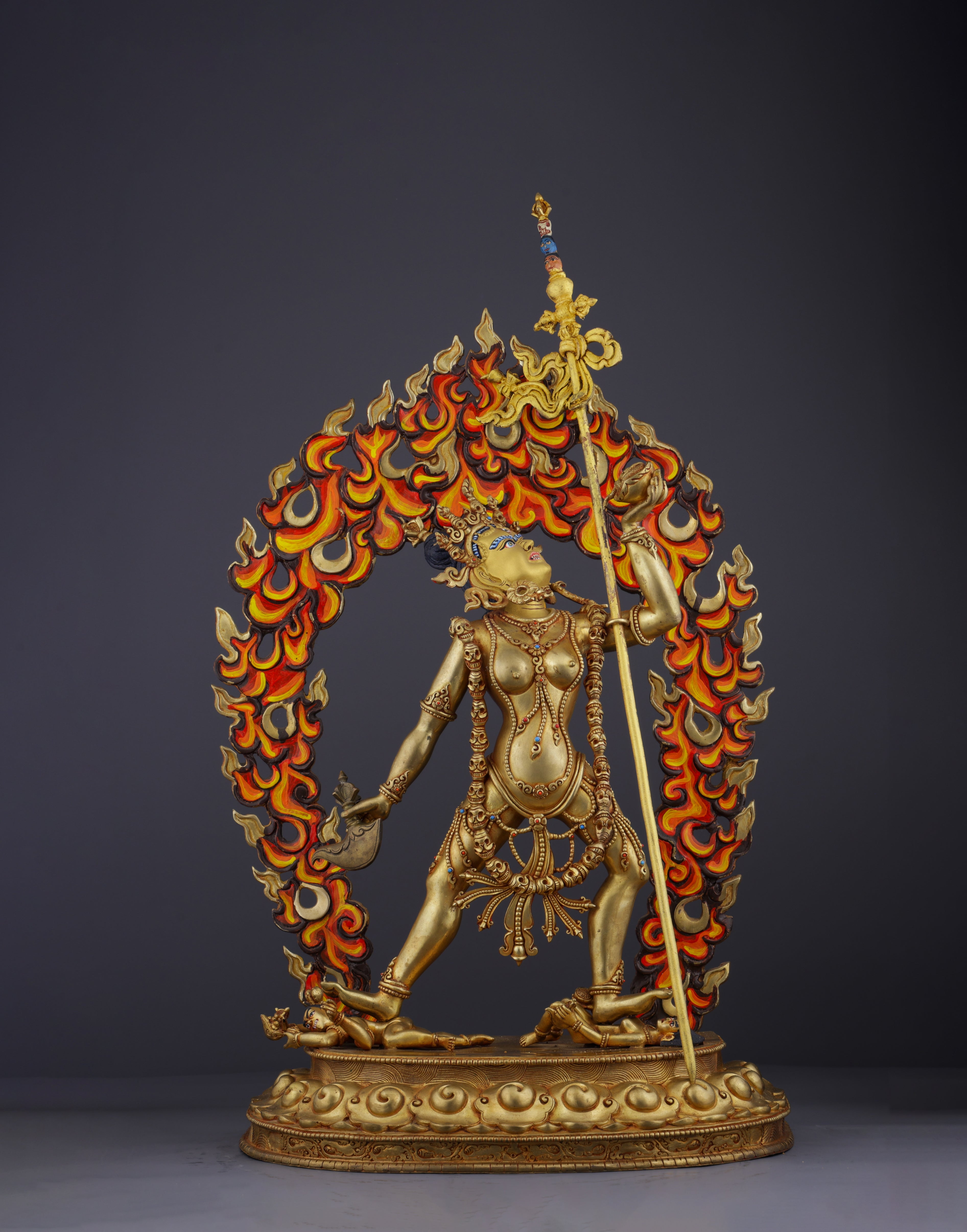 Sacred Feminine Power | Gold-Gilded Nepalese Vajrayogini Statue