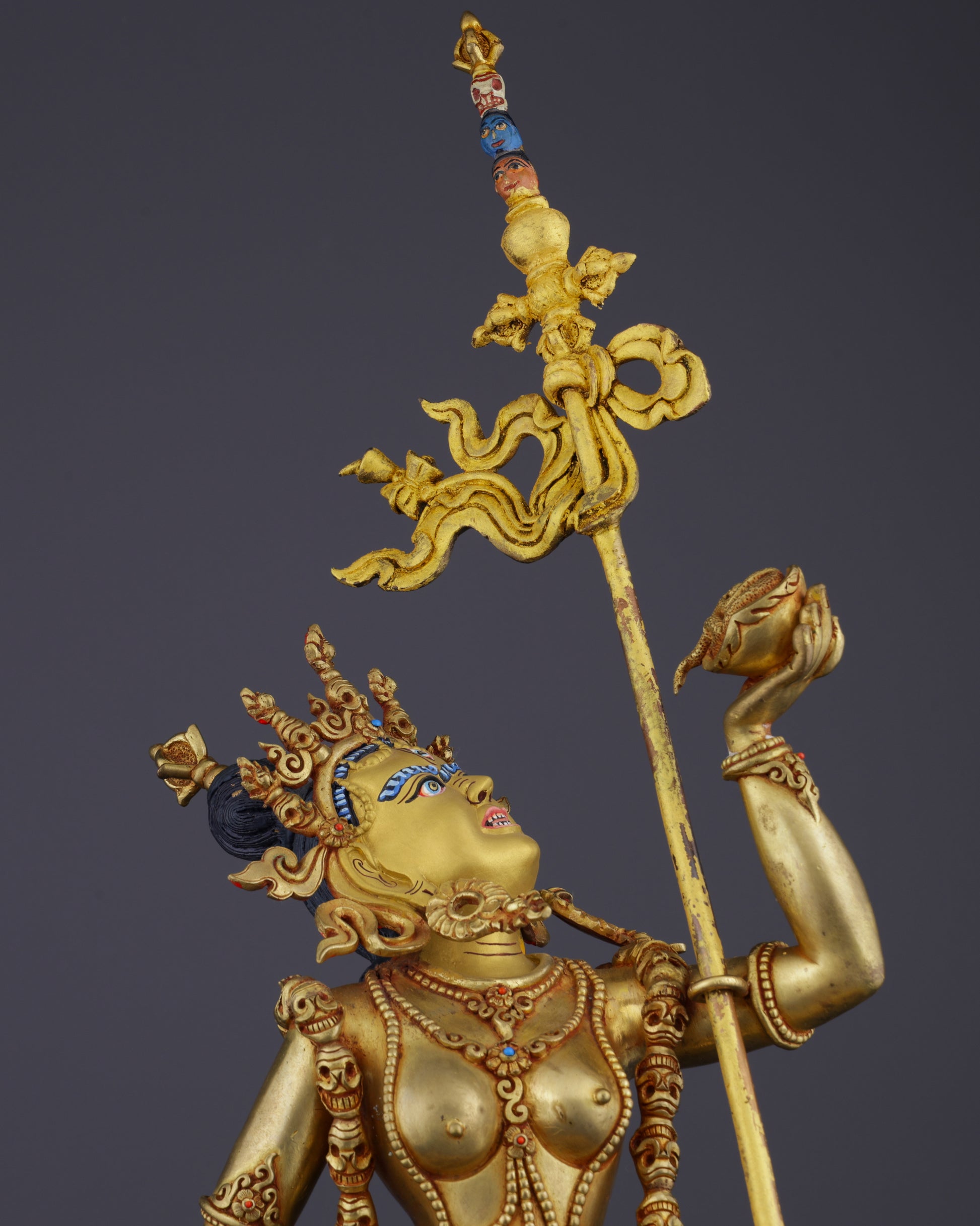 Sacred Feminine Power | Gold-Gilded Nepalese Vajrayogini Statue - Authentic Handcrafted Statue