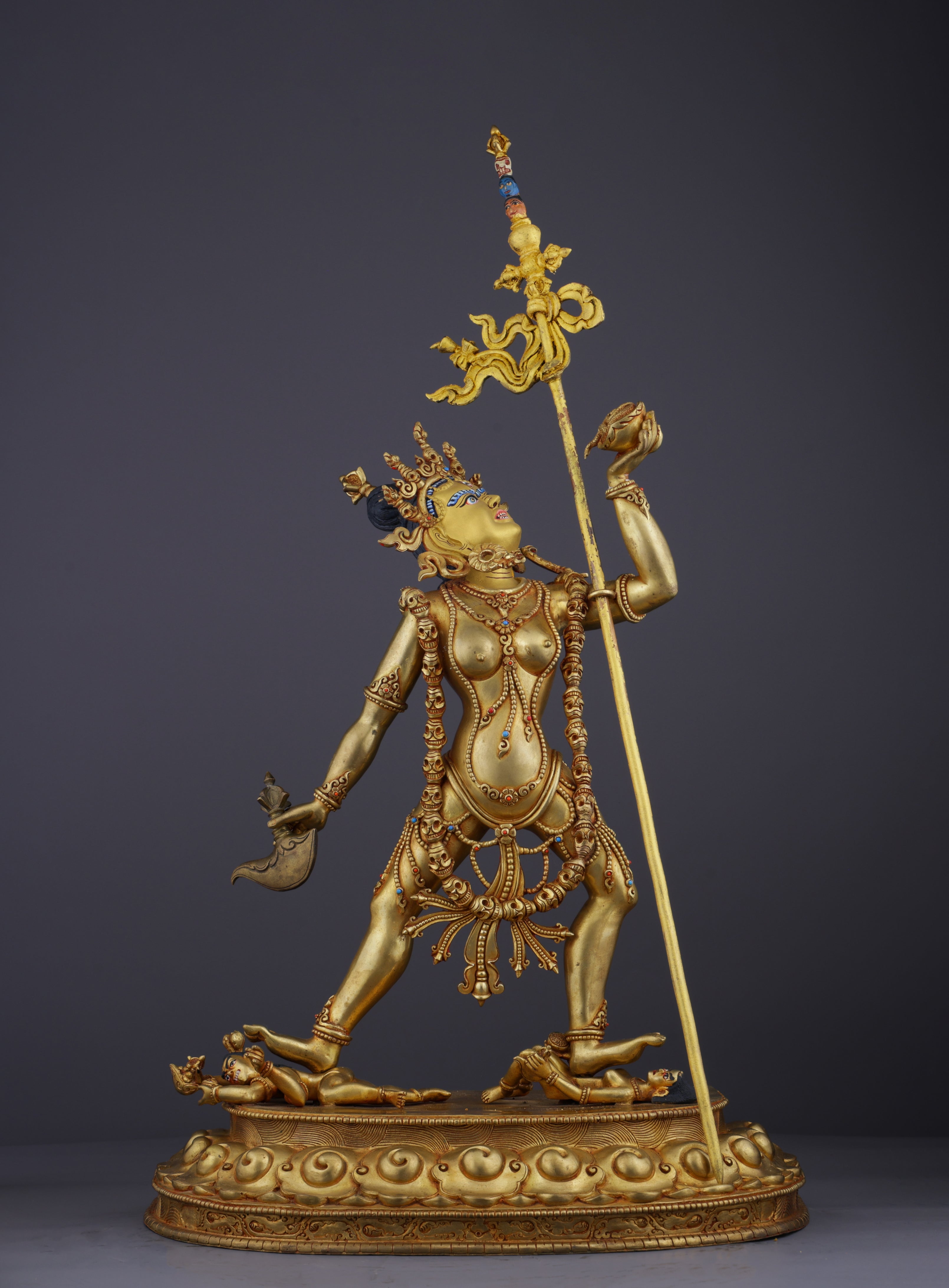 Sacred Feminine Power | Gold-Gilded Nepalese Vajrayogini Statue