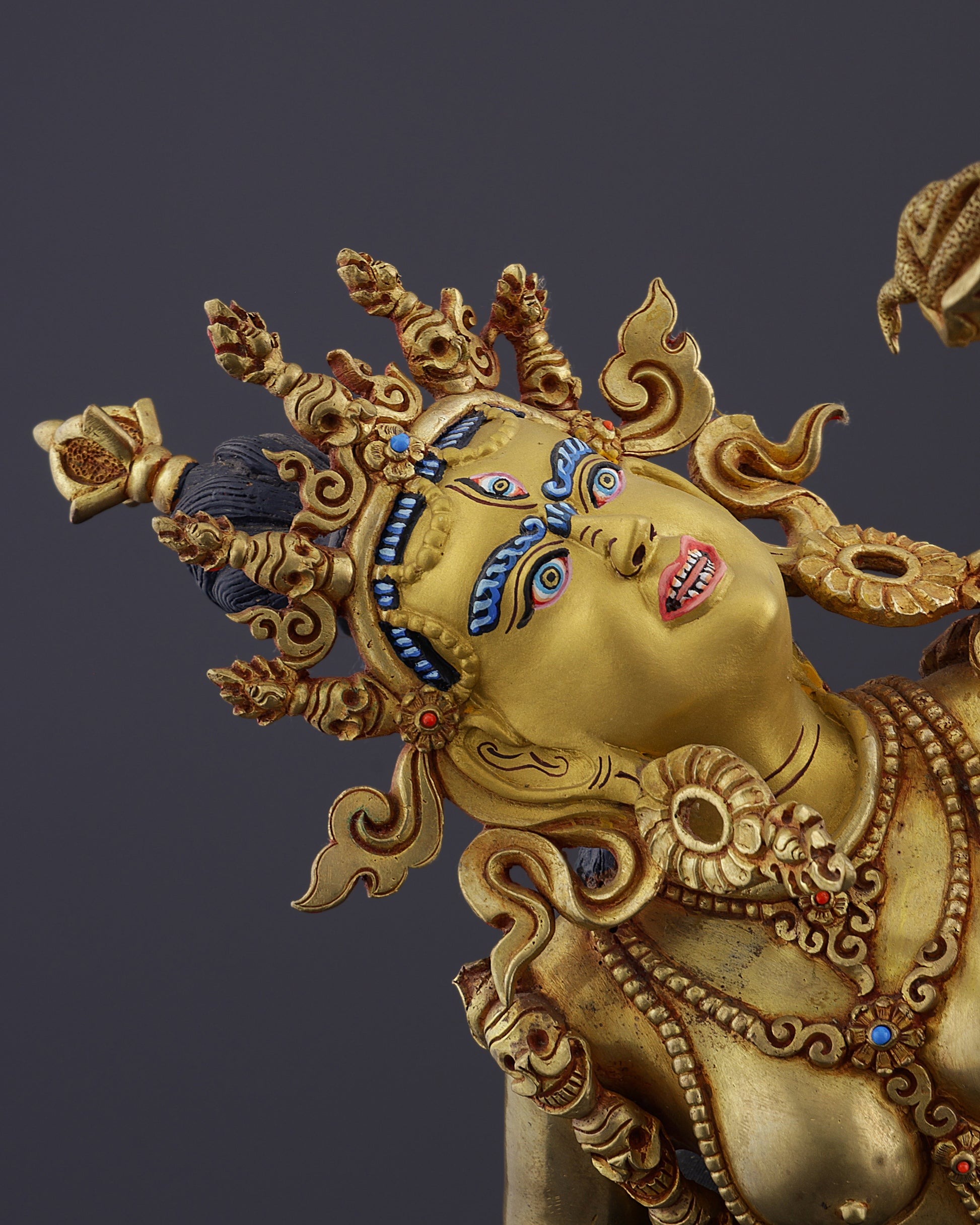 Sacred Feminine Power | Gold-Gilded Nepalese Vajrayogini Statue - Authentic Handcrafted Statue