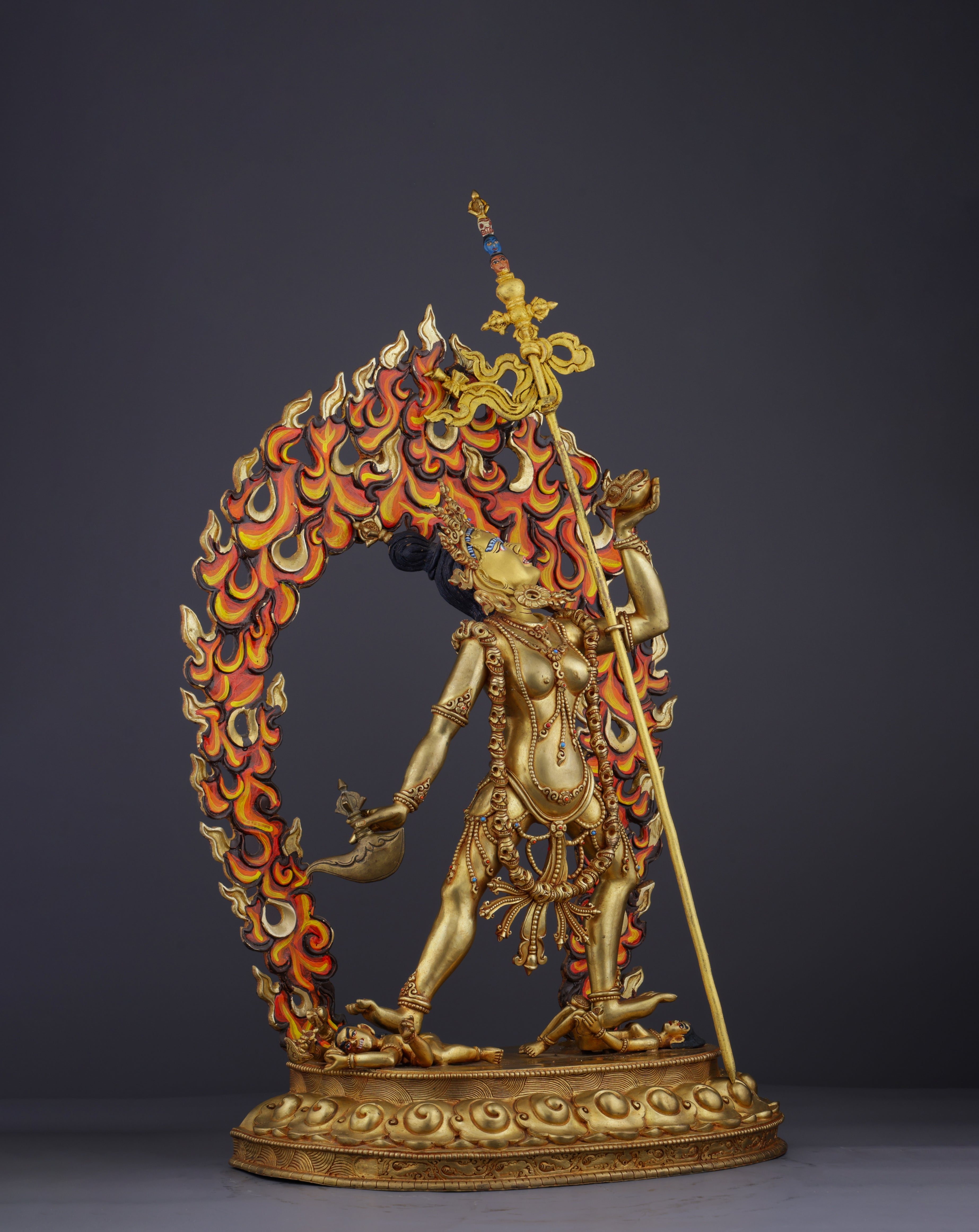 Sacred Feminine Power | Gold-Gilded Nepalese Vajrayogini Statue