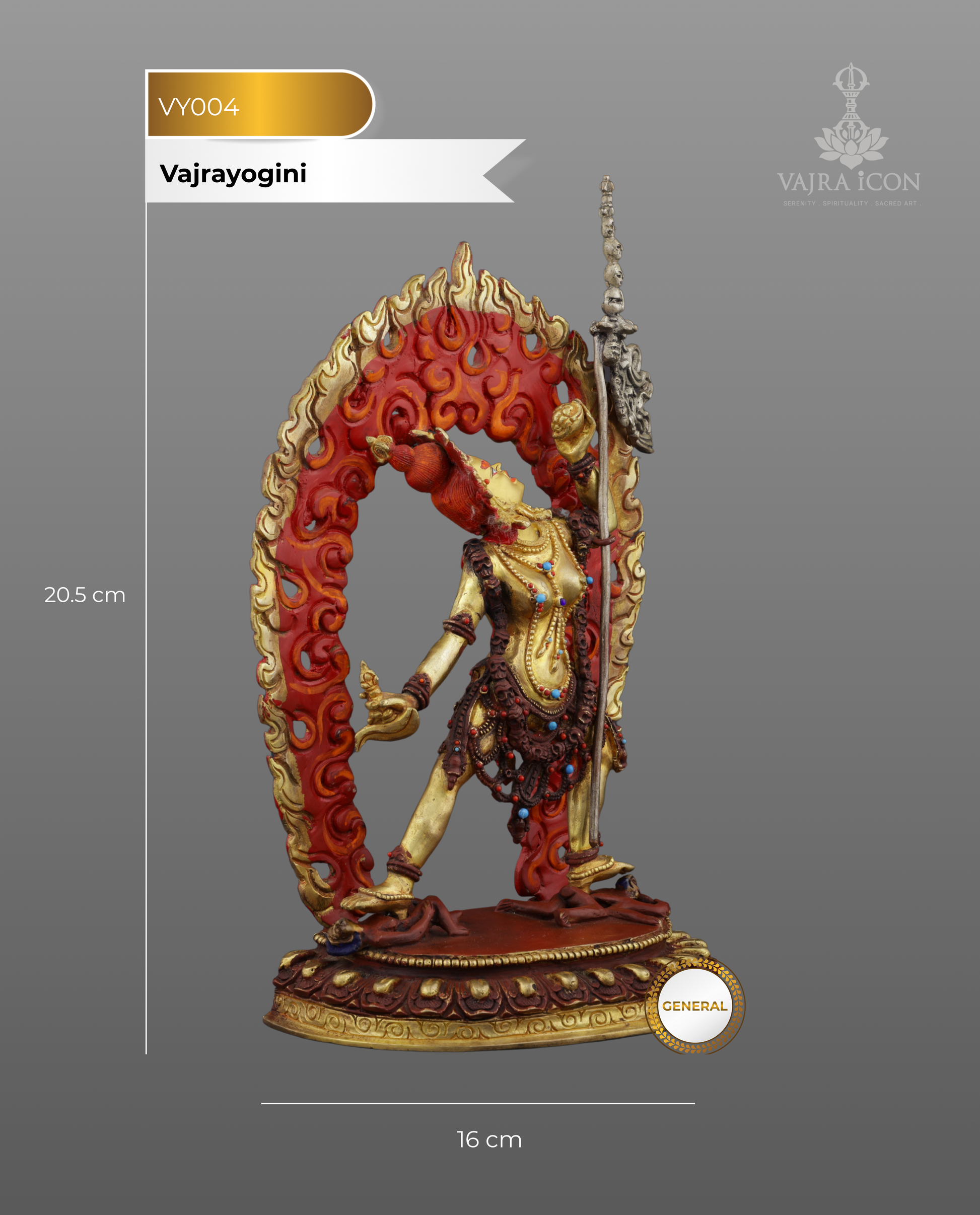 Radiant Dakini Grace | Exquisite Nepalese Vajrayogini Statue - Authentic Handcrafted Statue