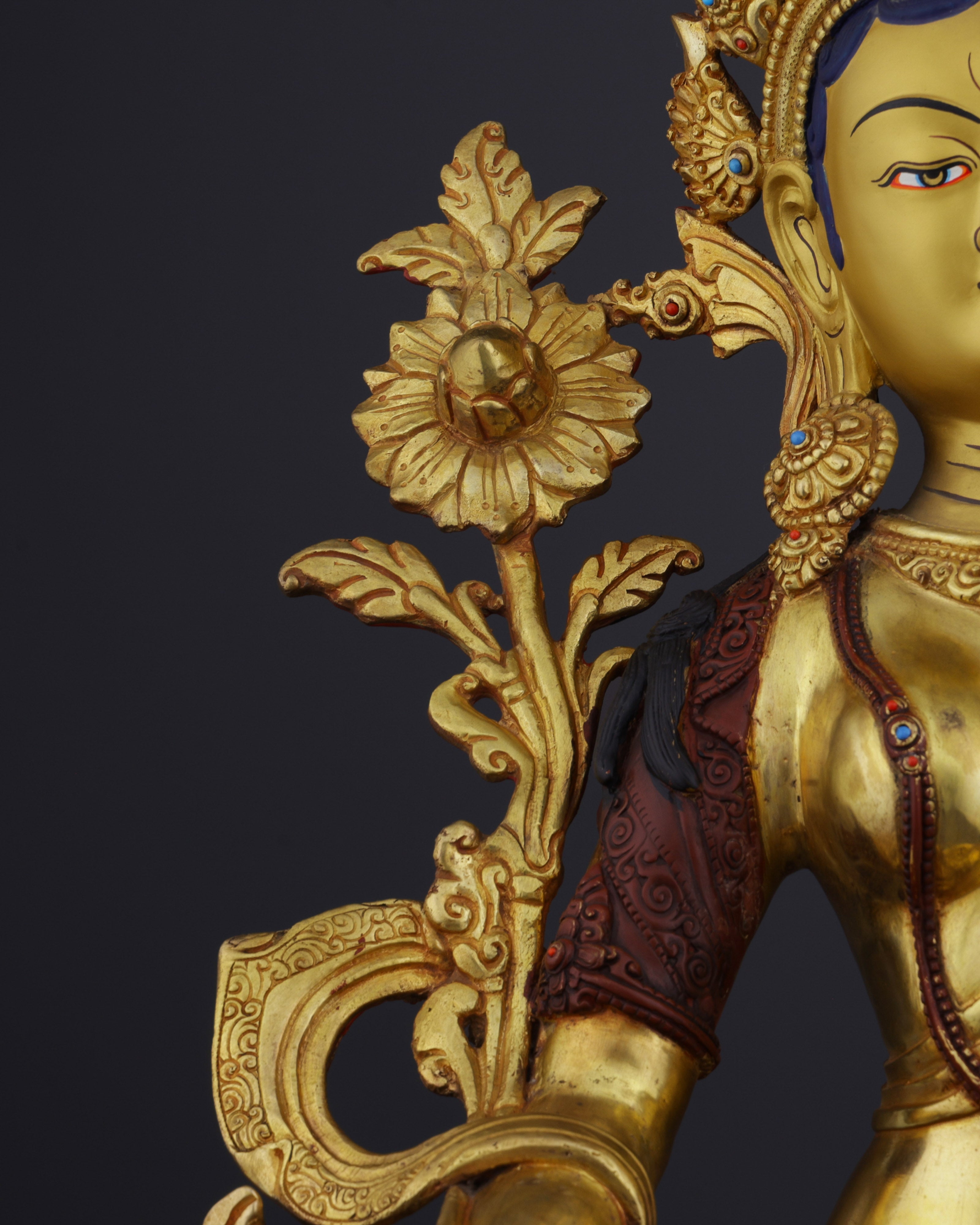 The Mother of Compassion | Majestic Nepalese White Tara Statue