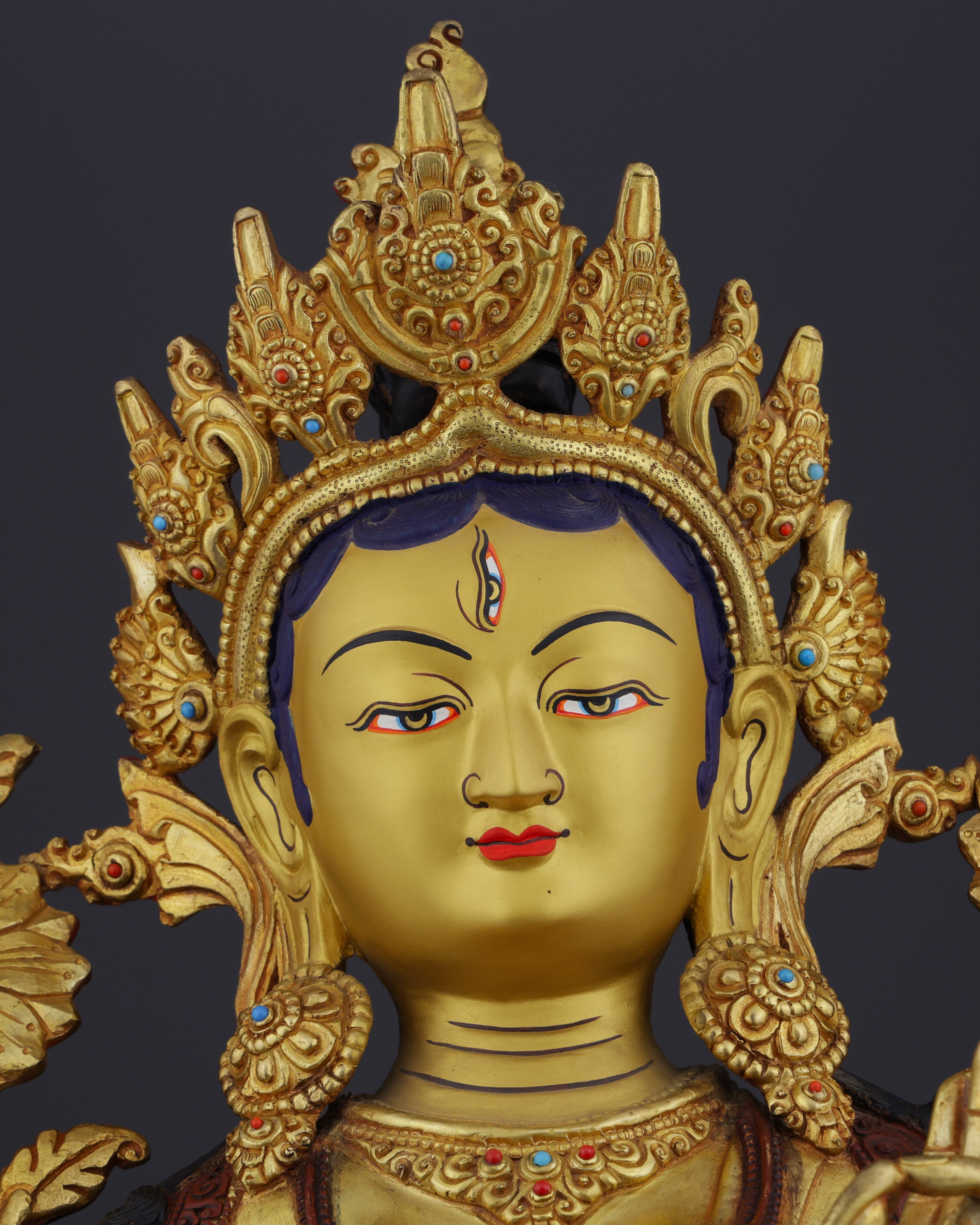 The Mother of Compassion | Majestic Nepalese White Tara Statue