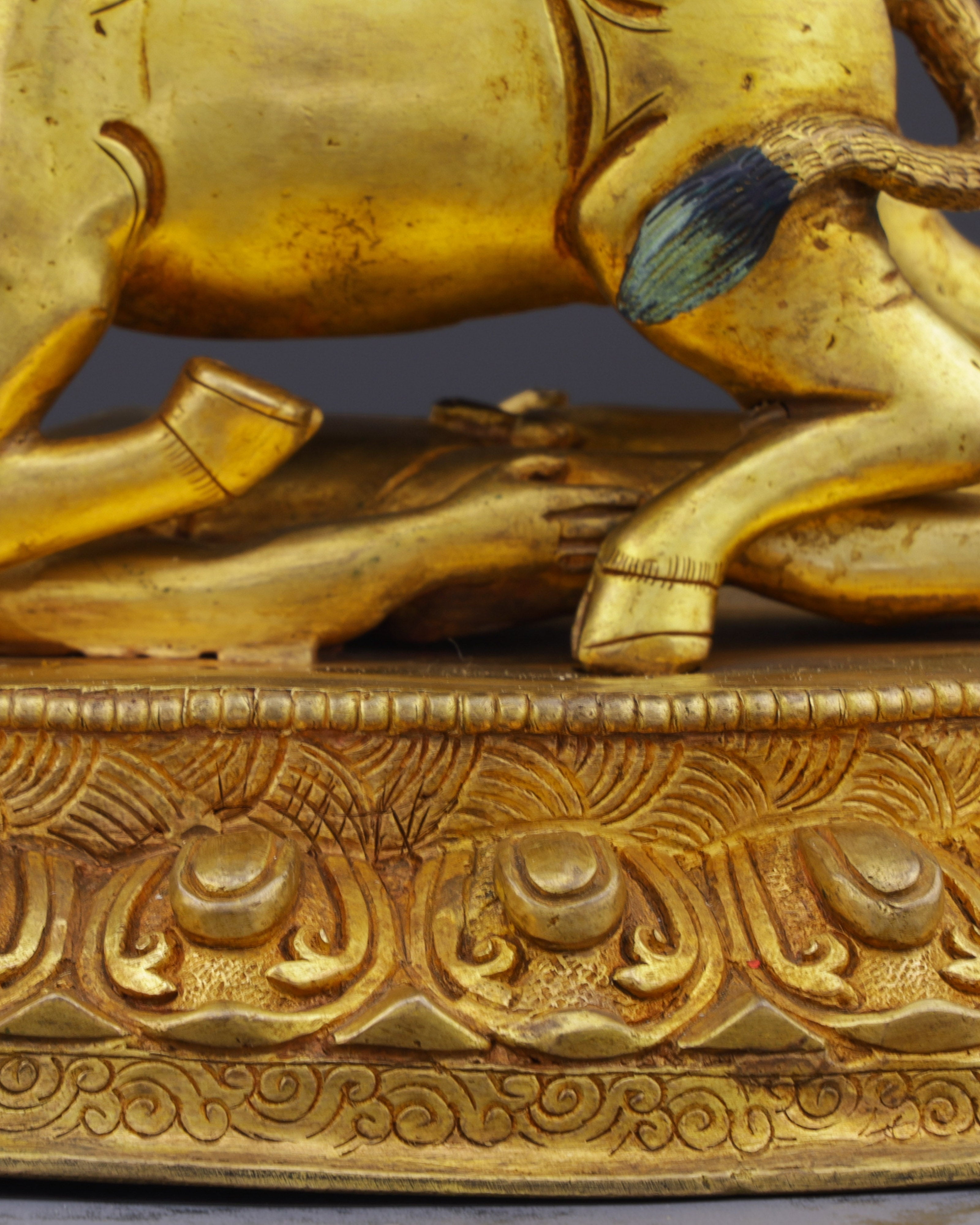 Golden Guardian of Enlightenment | Handcrafted Gold-Gilded Yamantaka Statue