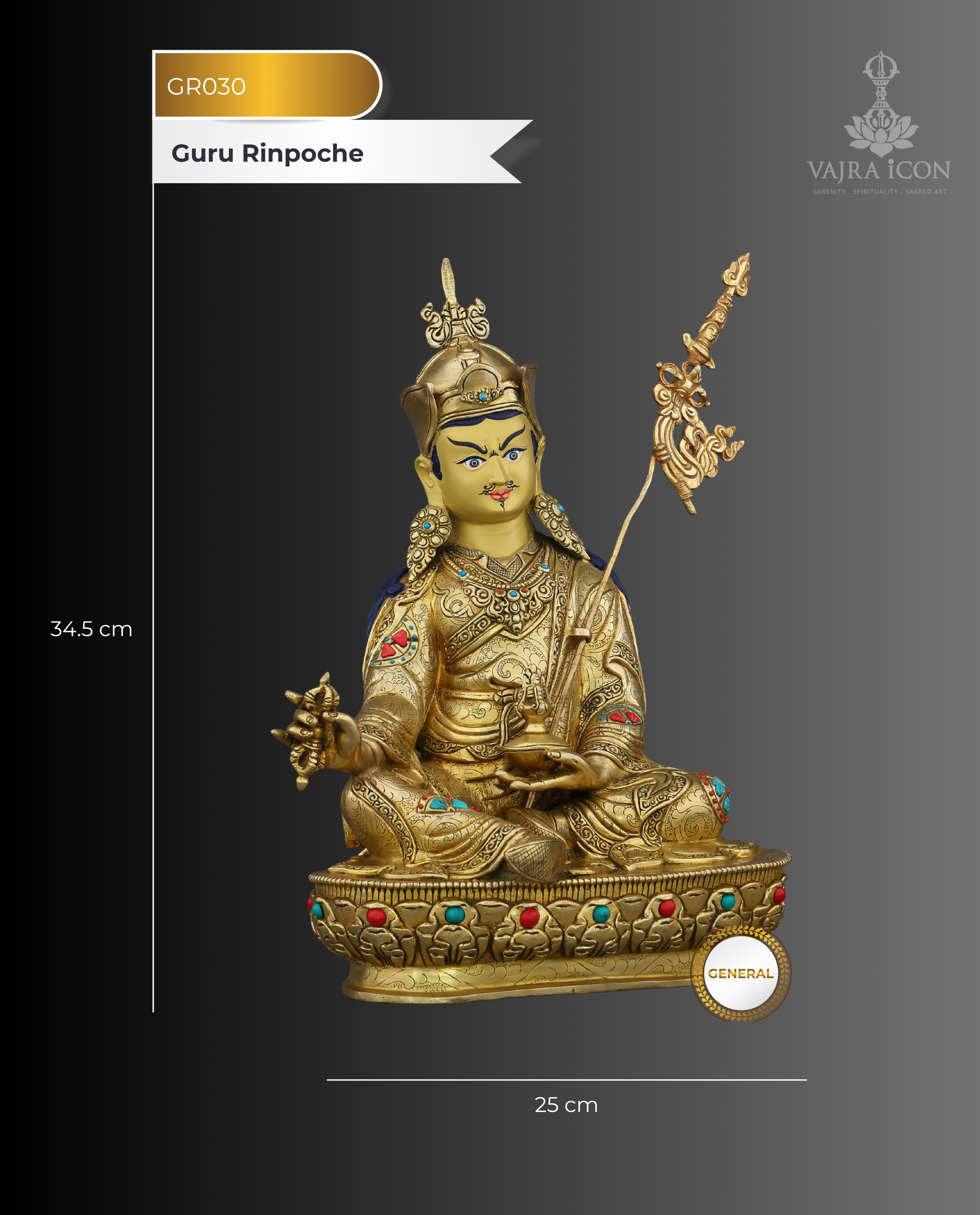 Guru Rinpoche | The Lotus-Born Master, Handcrafted in Nepal