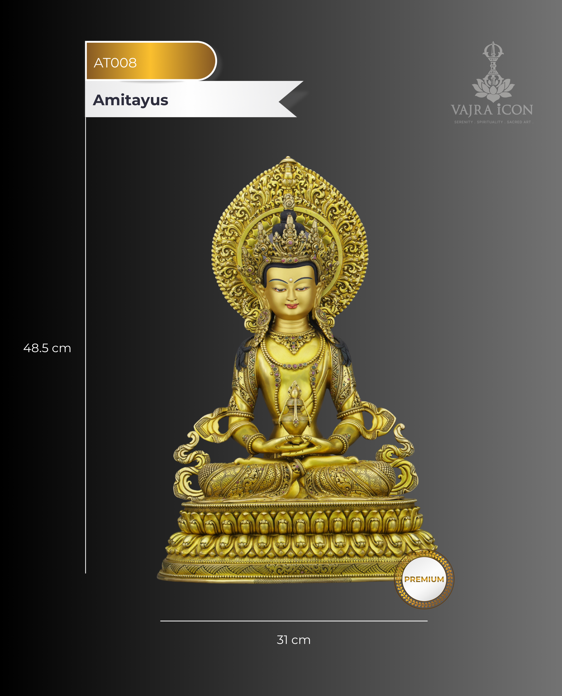 Timeless Gold | The Amitayus Statue That Carries the Gift of Infinite Life - Authentic Handcrafted Statue