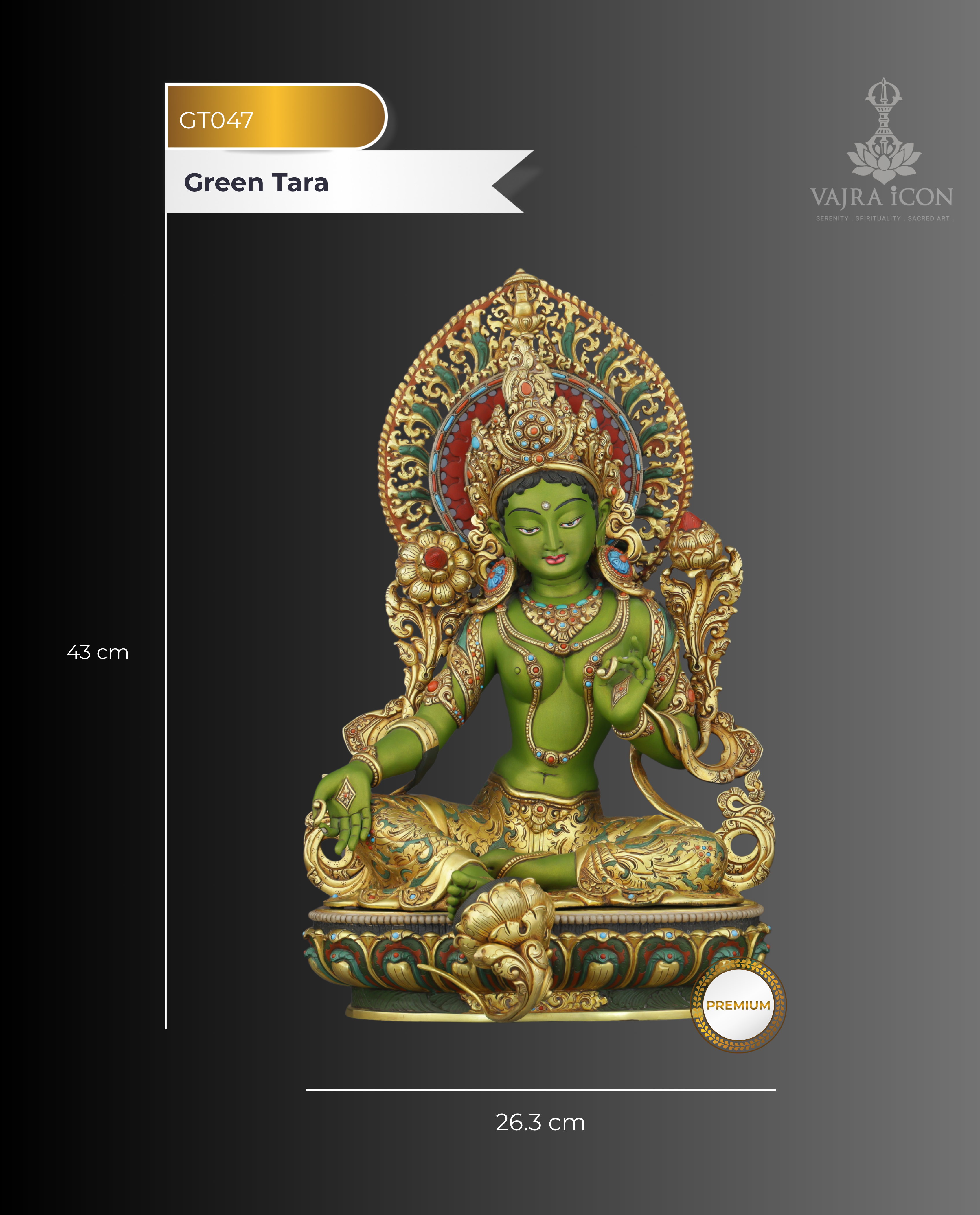 Green, Gold, and Fearless | The Green Tara Statue That Commands Every Space
