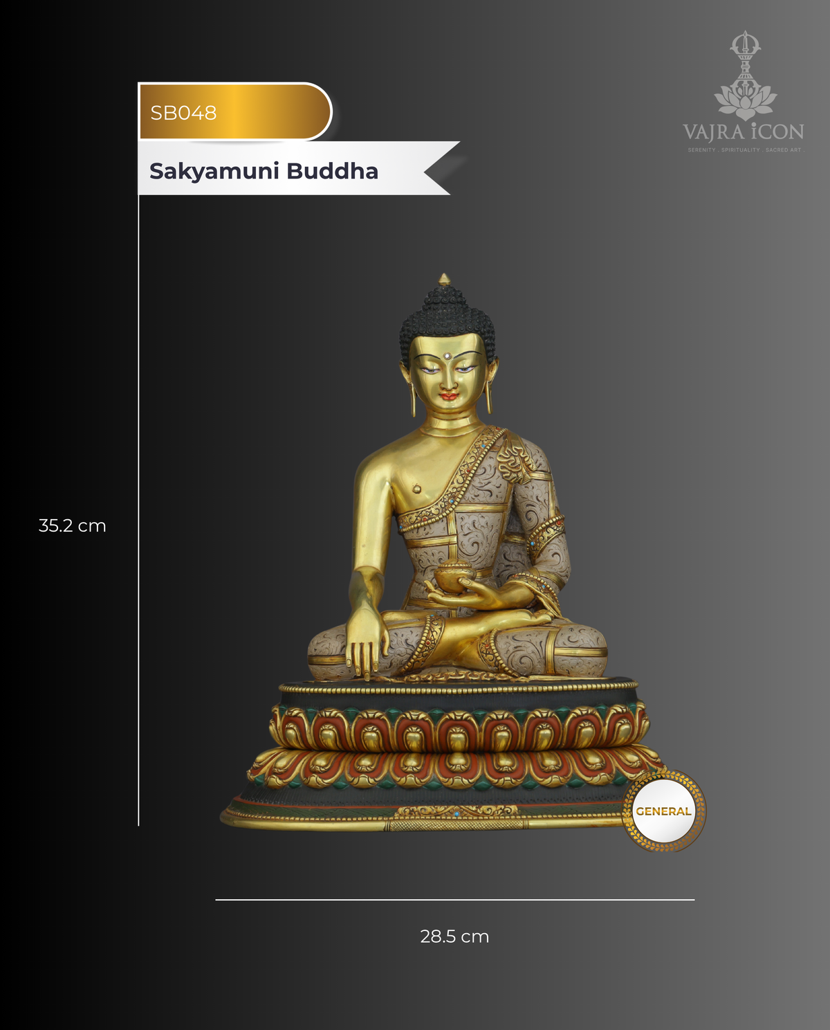 Gold, Stillness, and Awakening | Sakyamuni Buddha Statue