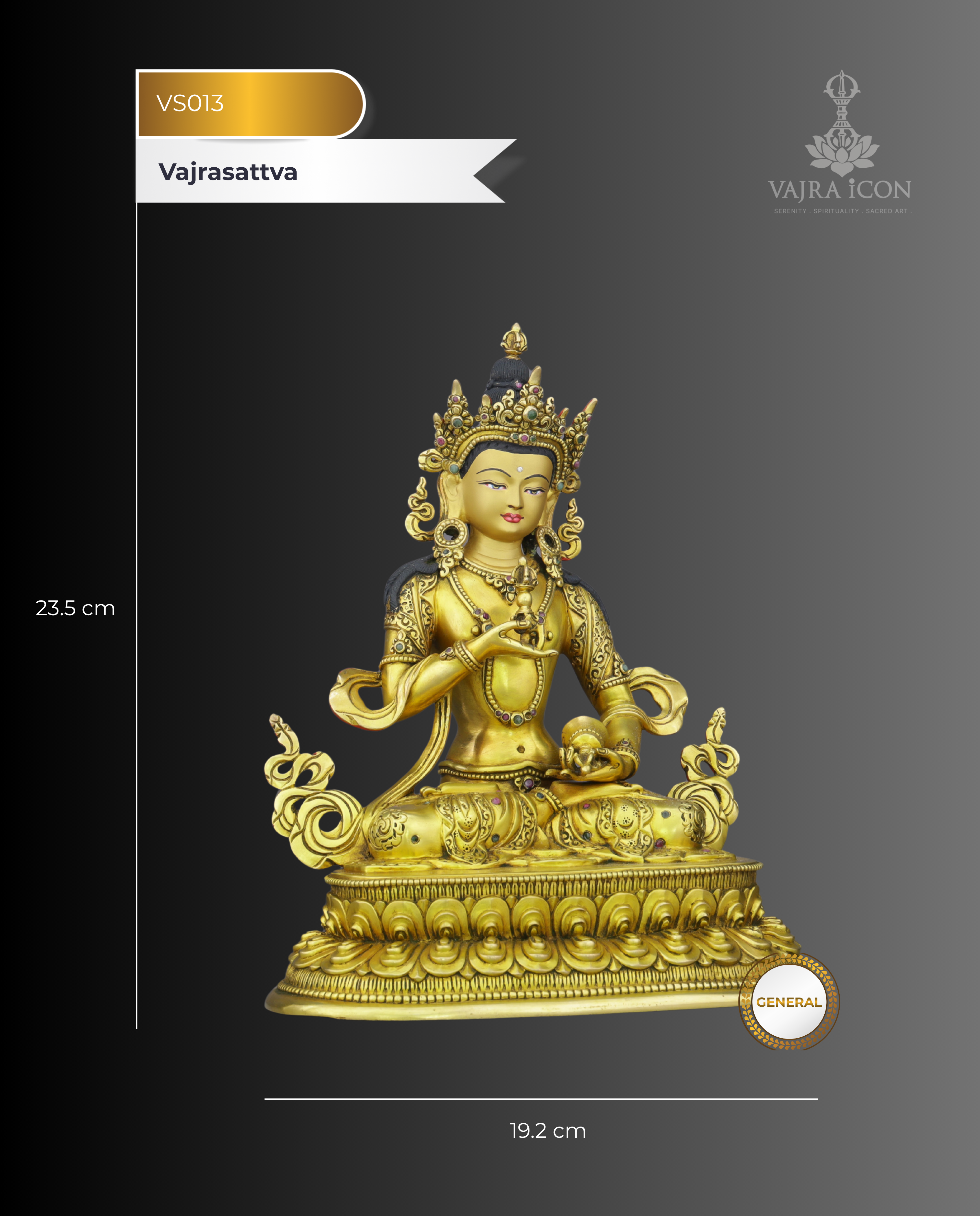 Pure Gold, Purer Mind | Vajrasattva Statue