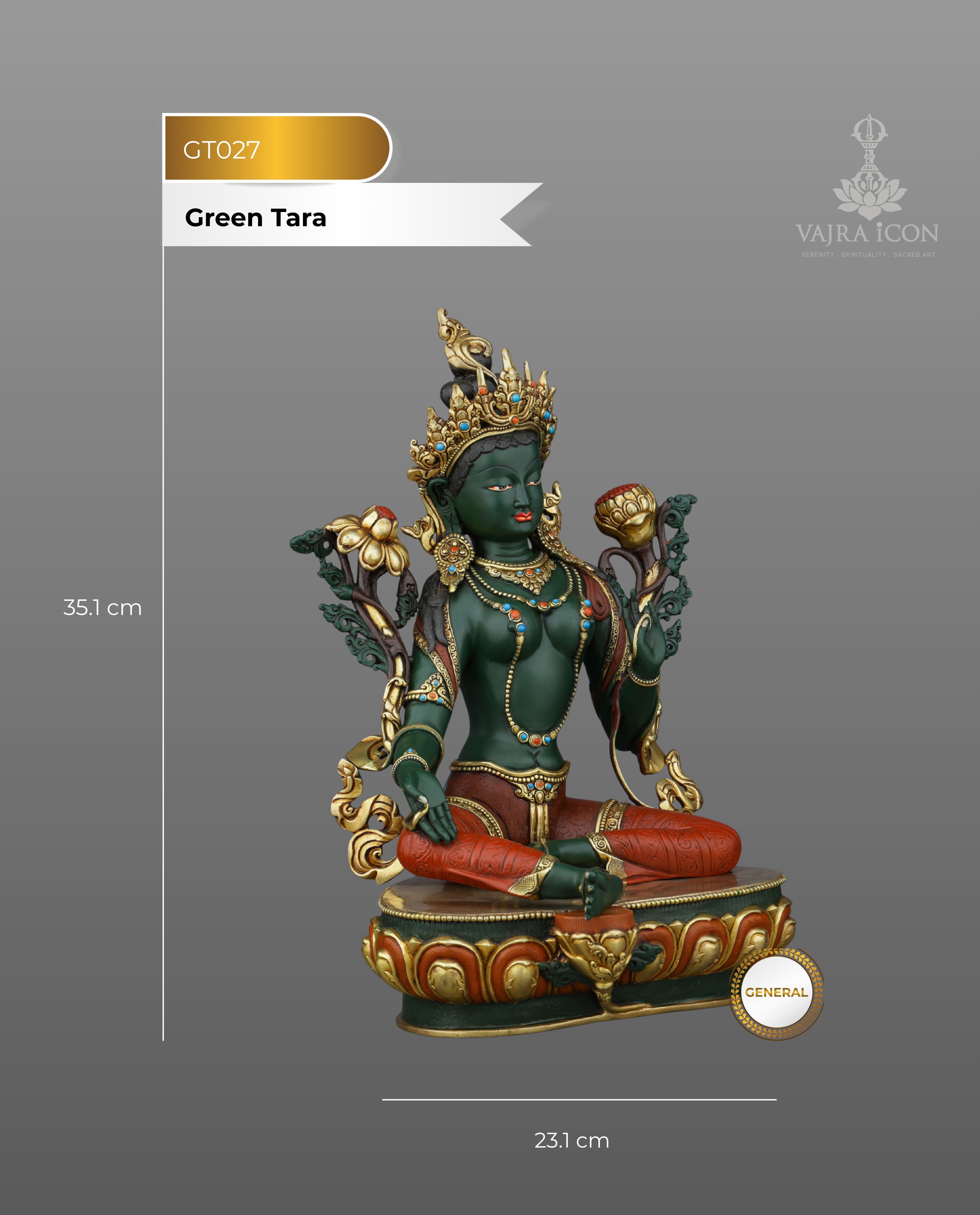 Handcrafted Green Tara Statue | Embodiment of Active Compassion