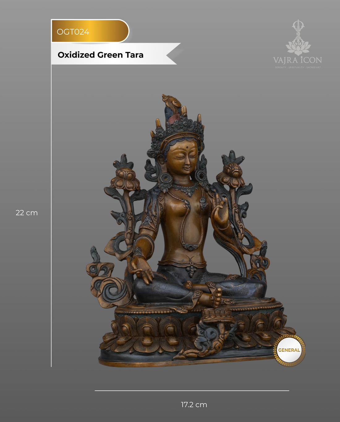 Oxidized Green Tara | Swift Protector and Mother of Liberation